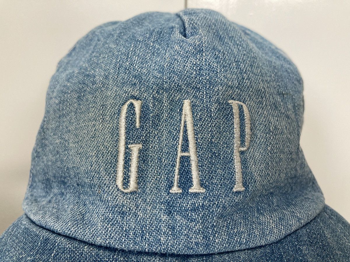 Gap GAP DENIM JEANS HAT CAP STRAP BACK VINTAGE 1980s 1990s 90s Size ONE SIZE - 4 Thumbnail