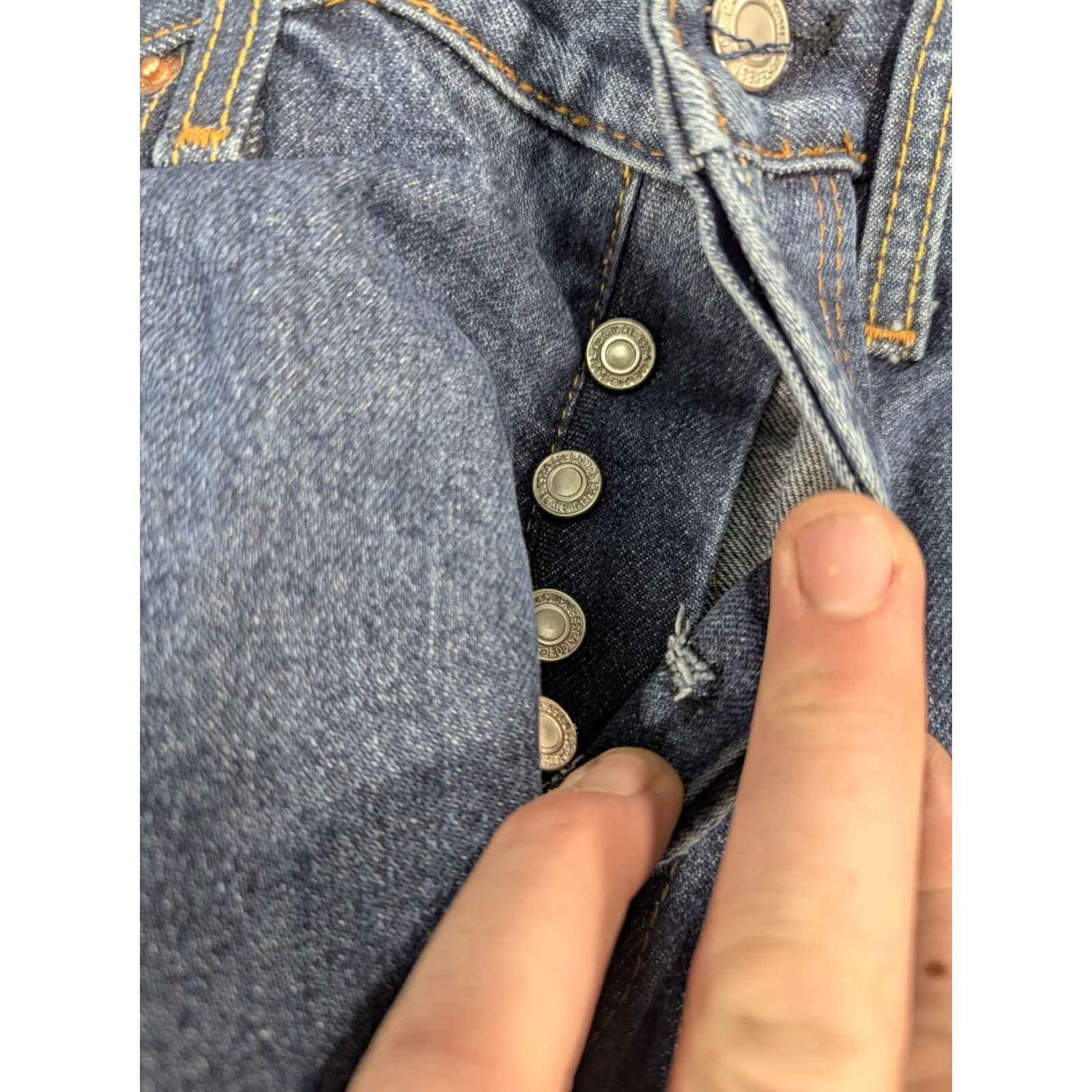Levi's VINTAGE? No. Original Levis 501 Jeans - Jeans - Men - 34x30 - Blue - Button Fly - Straight - 501 - Levi's - Regular - 34 - 30in - New Size US 34 / EU 50 - 3 Thumbnail