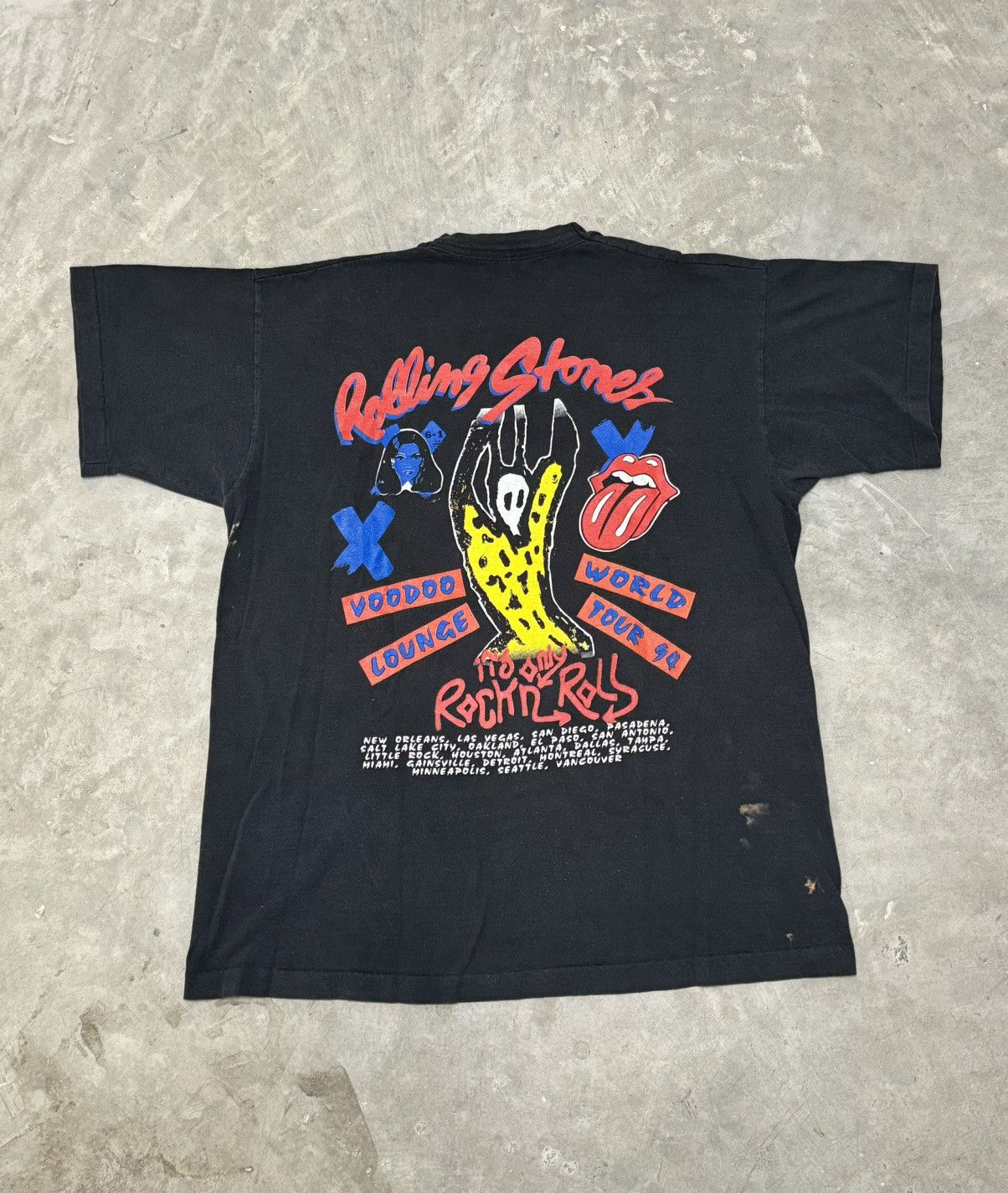 The Rolling Stones 1994 The Rolling Stones Voodoo Lounge Tour Grail Fruit Loom Size US XL / EU 56 / 4 - 1 Thumbnail