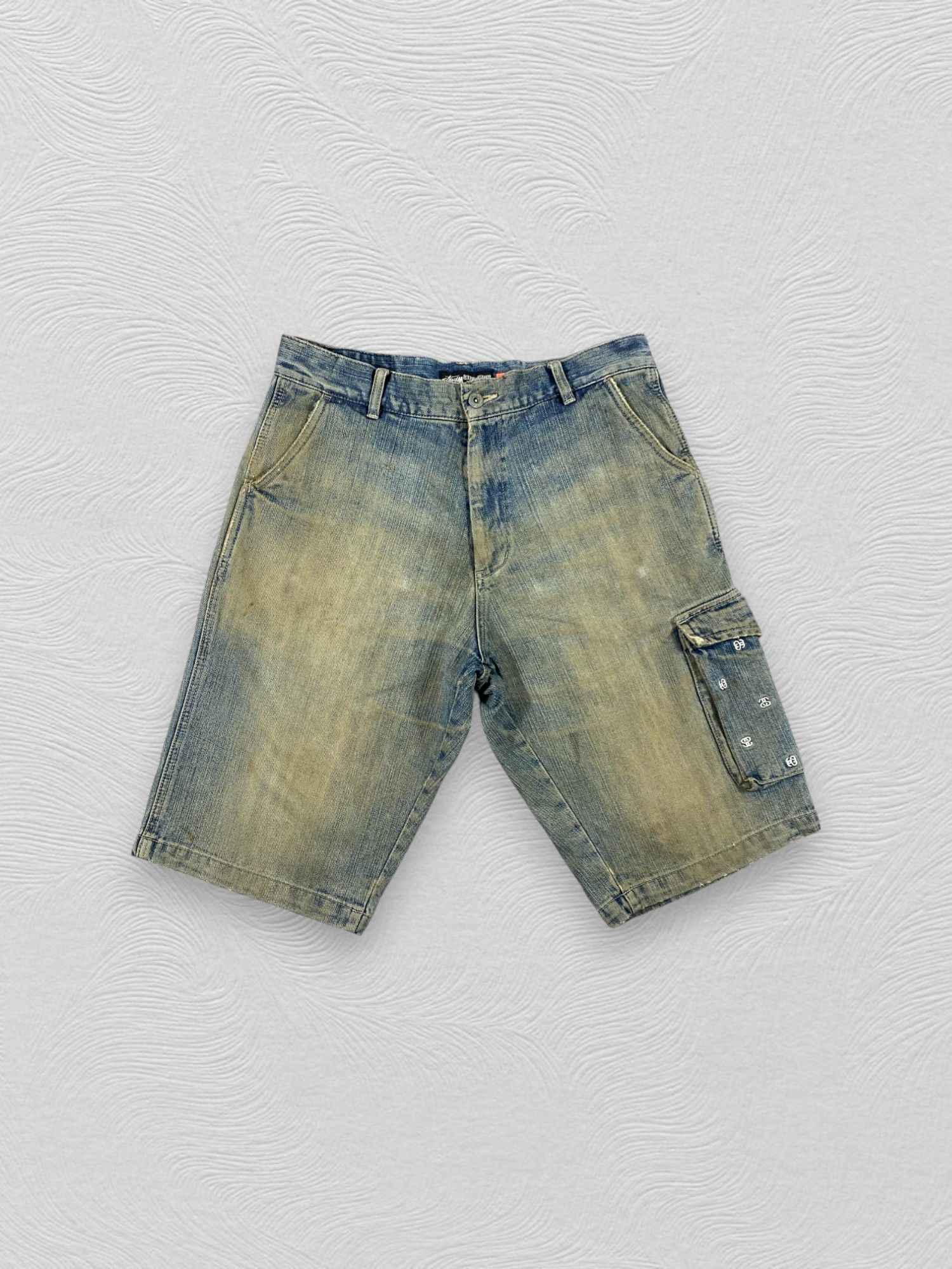 Japanese Brand Vintage Stussy Short Jeans 32x13.5 Denim-JN3958 Size US 32 / EU 48 - 2 Thumbnail