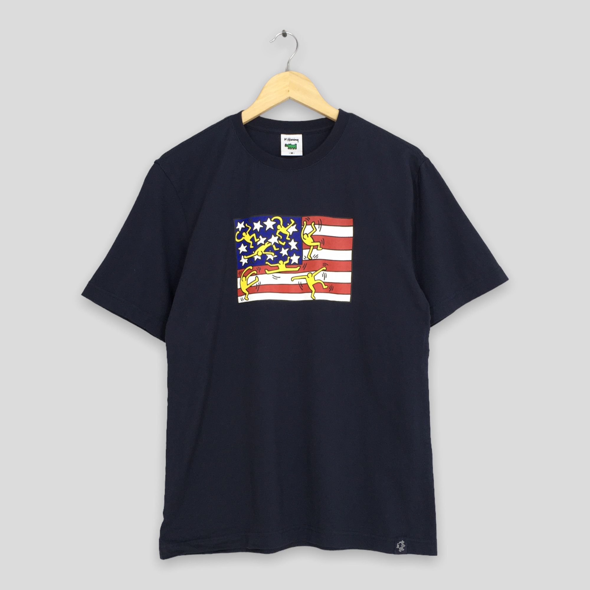 Art Comes First × Keith Haring Vintage 90s Keith Haring American Flag Pop Art Tshirt Medium Size US M / EU 48-50 / 2 - 1 Thumbnail