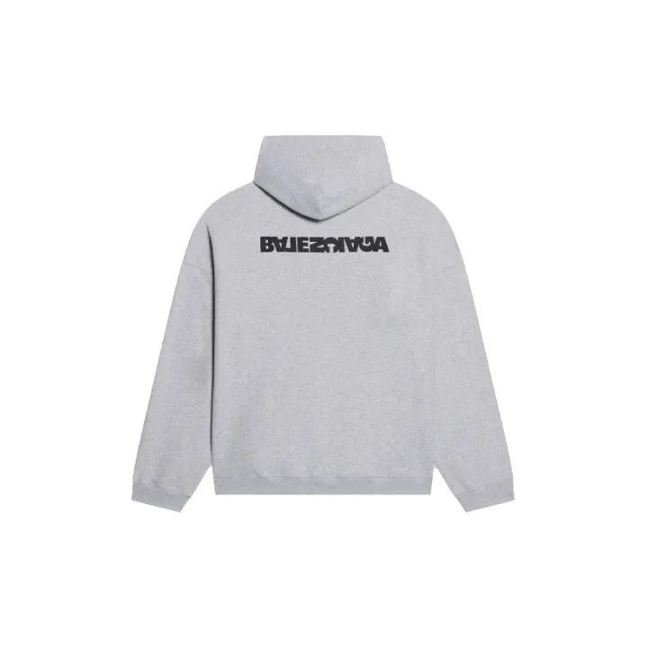 Balenciaga Balenciaga Logo Hoodie for Men in Gray Size US M / EU 48-50 / 2 - 1 Thumbnail