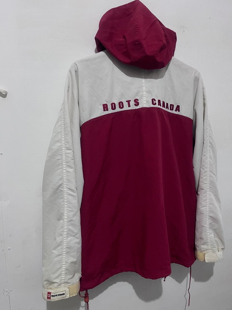 Japanese Brand Vtg Roots Canada Colorblock Hooded Windbreaker Jacket Size US XL / EU 56 / 4 - 5 Thumbnail