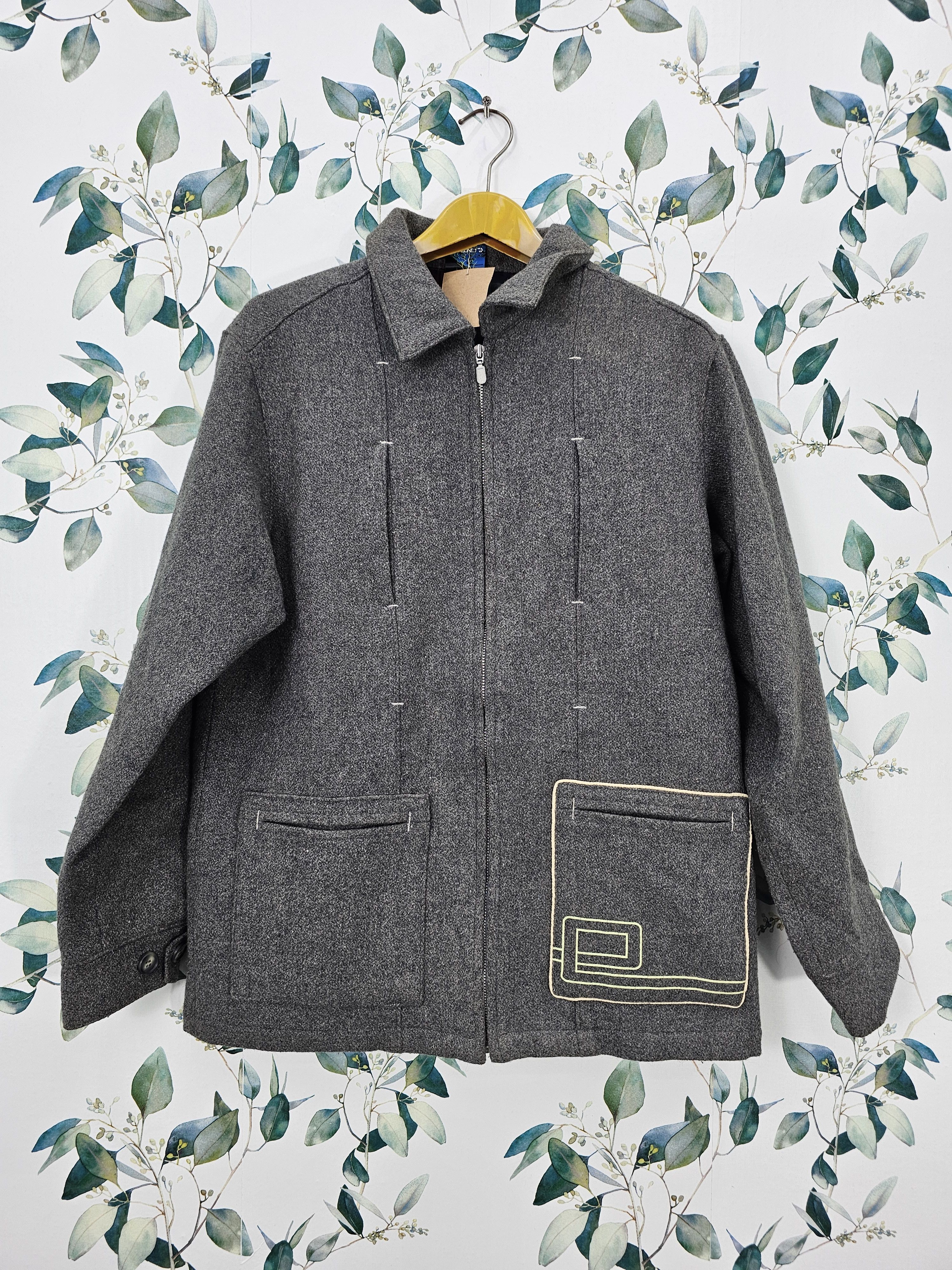 Japanese Brand ENTIA Casual Wool Plaid Checked Designer Jacket J0120 Size US L / EU 52-54 / 3 - 1 Thumbnail