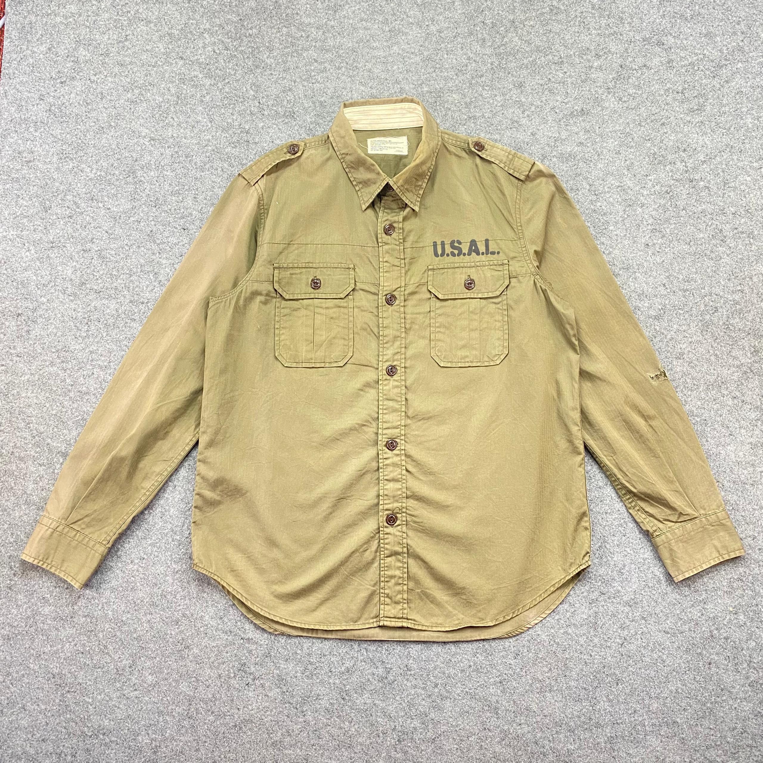Alpha Industries Vintage Alpha Industry Millitary Army Jacket Size US L / EU 52-54 / 3 - 1 Thumbnail