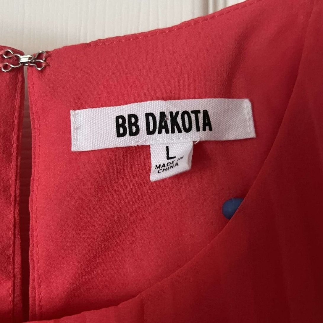 BB Dakota BB Dakota Women's Red Coral Sleeveless Pleated Dress Size L Size L / US 10 / IT 46 - 5 Thumbnail