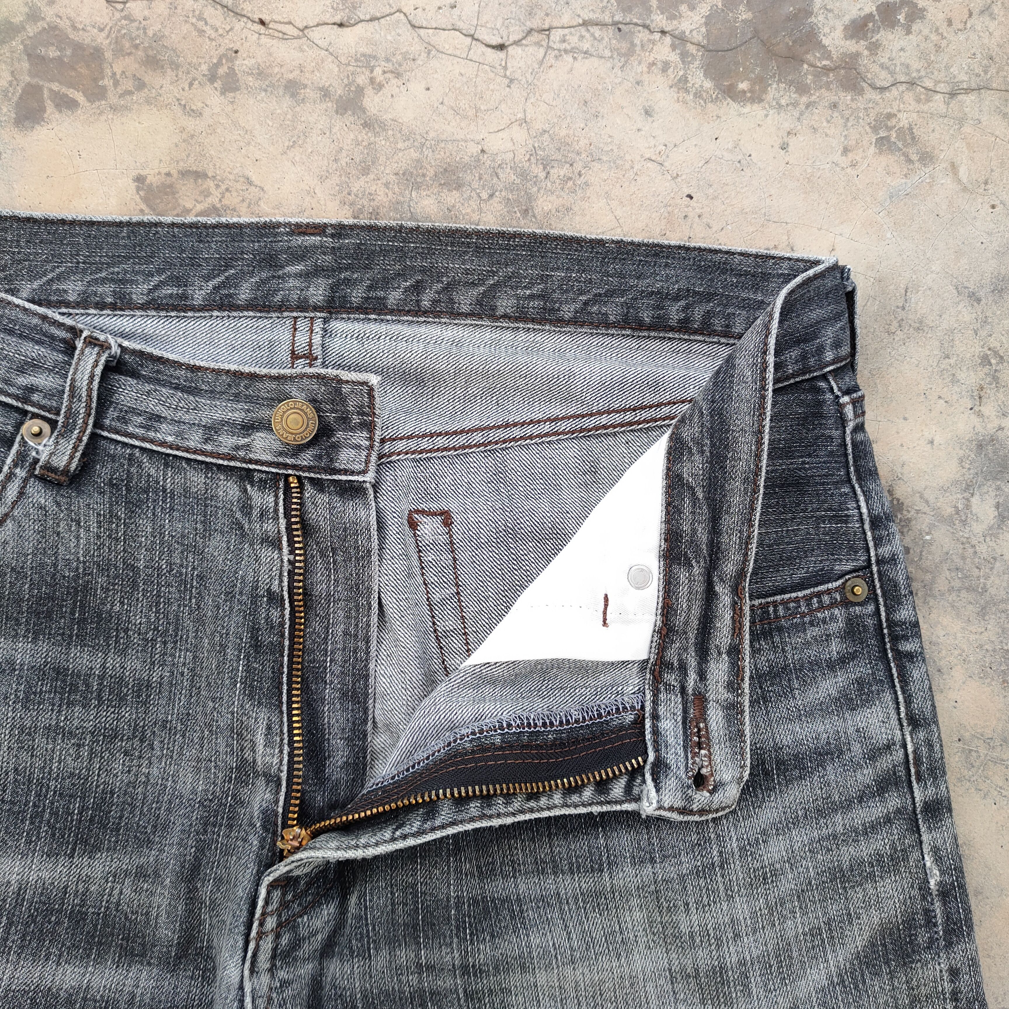 Japanese Brand Vintage japanese black ripped jeans denim pants Size US 34 / EU 50 - 9 Thumbnail
