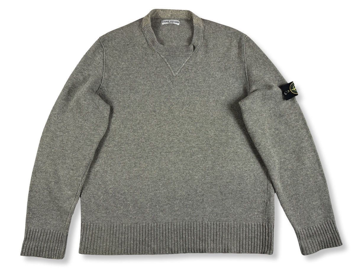 image of Stone Island Vintage Wool Knitwear in Grey, Men's (Size 2XL)