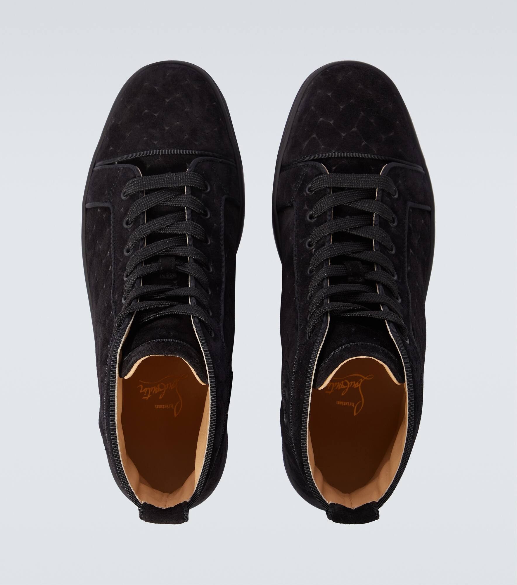 Christian Louboutin o1s1wg110225 Louis Junior Orlato Flat in Black Size US 12.5 / EU 45-46 - 4 Thumbnail