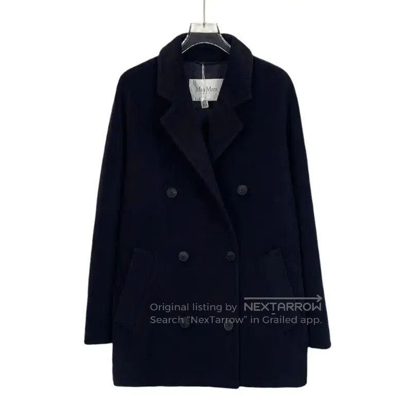 Max Mara MaxMara Navy Women's Coat Size M . Size M / US 6-8 / IT 42-44 - 1 Thumbnail