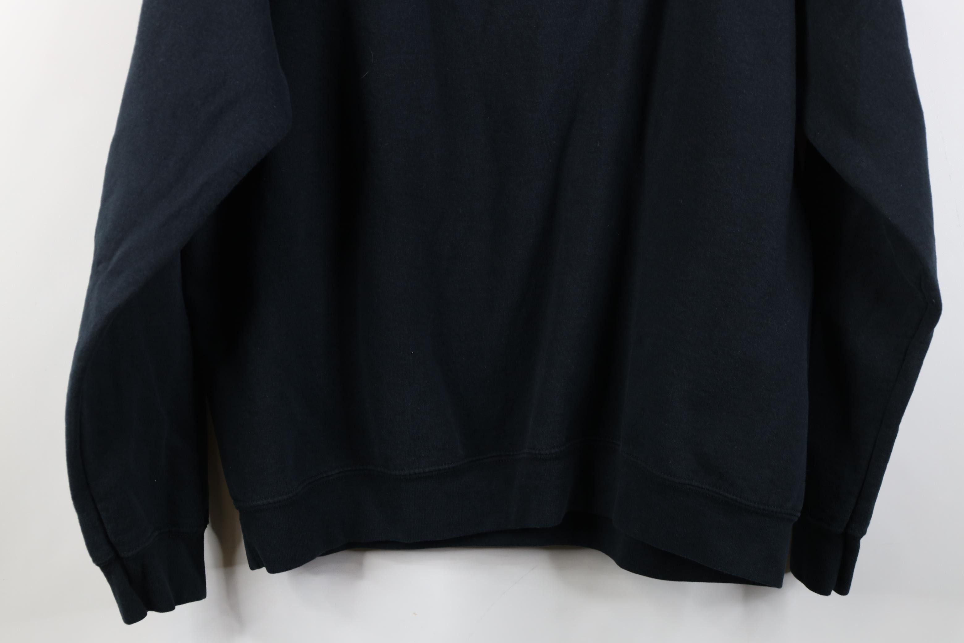 Vintage Vintage 90s Streetwear Faded Blank Crewneck Sweatshirt Black Size US L / EU 52-54 / 3 - 11 Thumbnail