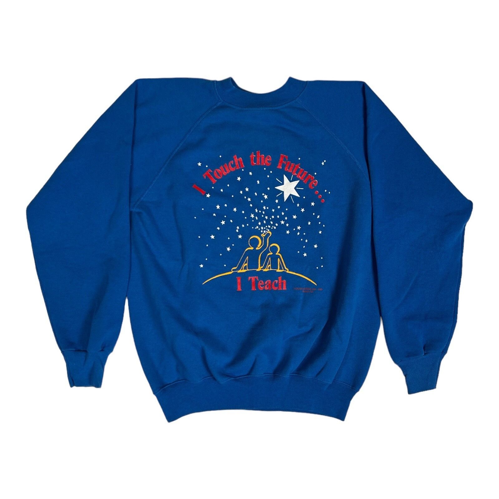 Vintage Vintage 80s Teacher Sweatshirt “I Touch The Future” 1989 Siz Size US L / EU 52-54 / 3 - 1 Thumbnail