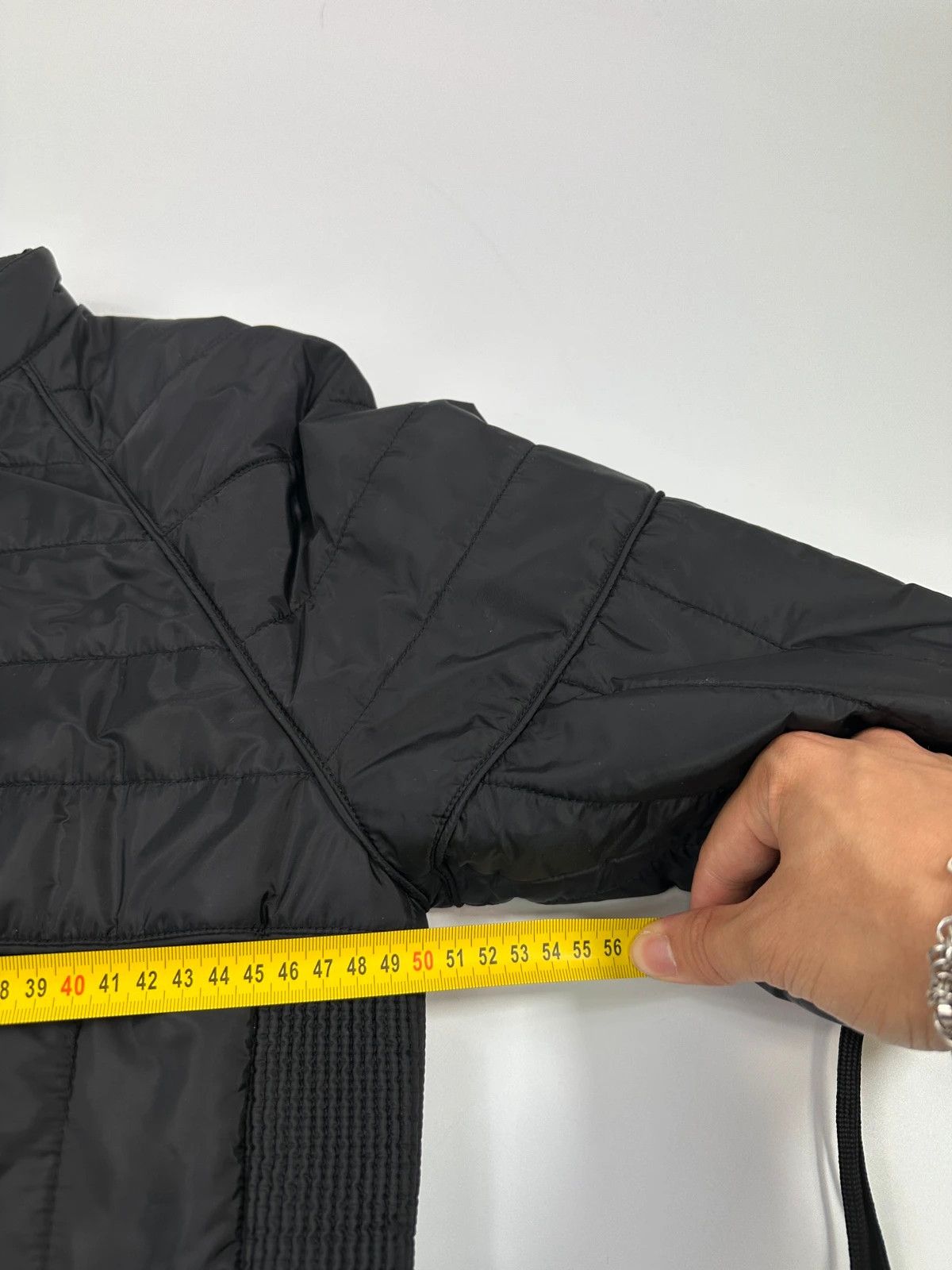Prada Prada Milano Black Padded Quilted Nylon Jacket Ribbed Side Size US M / EU 48-50 / 2 - 14 Thumbnail