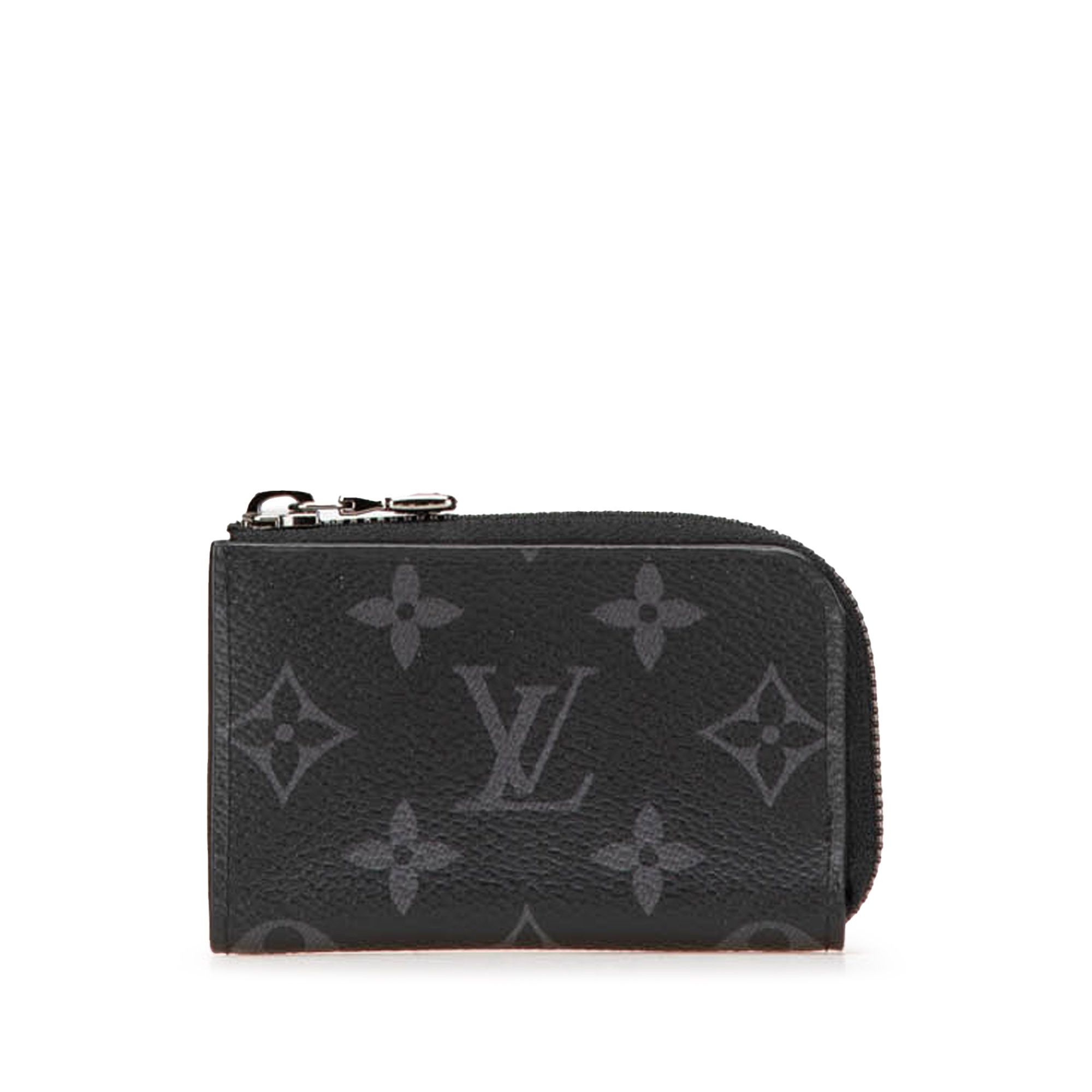 Louis Vuitton Monogram Eclipse Zippy Coin Purse in Black, Women's