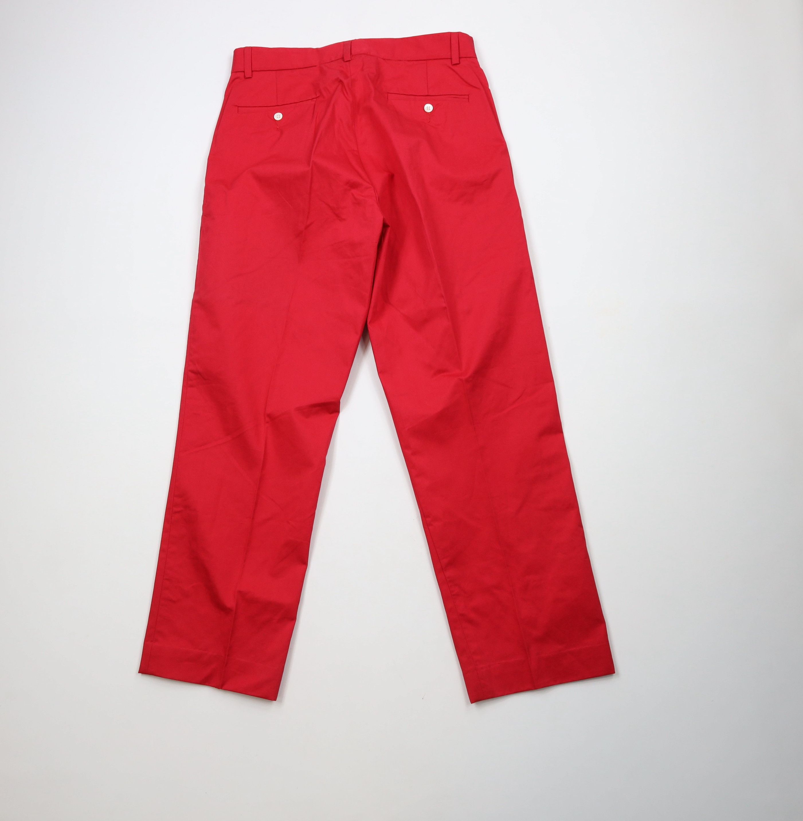 Ralph Lauren × Vintage Vintage 90s Ralph Lauren Wide Leg Cotton Chino Pants Red Size US 32 / EU 48 - 9 Thumbnail