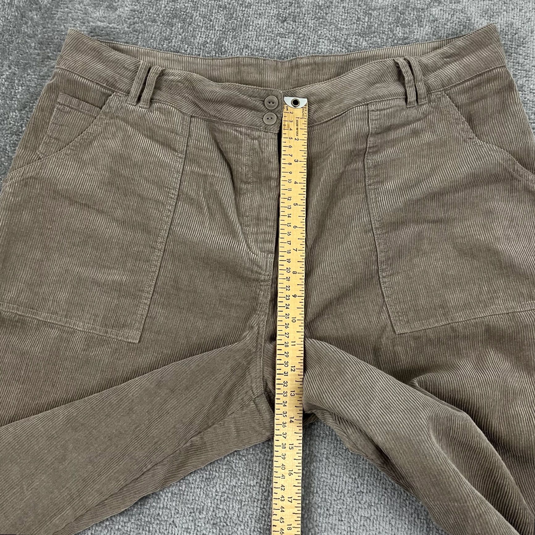 Vintage VINTAGE Poetry Pants Women's Brown Corduroy Hemp Organic Cotton Wide-Leg Ankle 16 W42 L30 Ladies Size 38" / US 16 / IT 52 - 7 Thumbnail