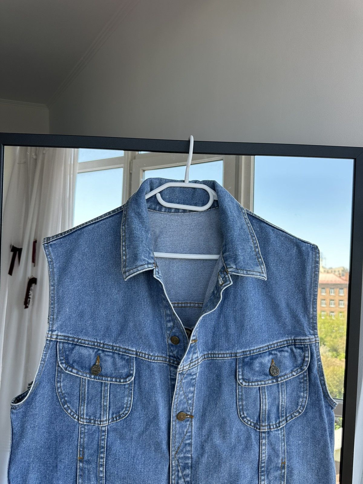 Other Vintage Bayer Leverkusen Football 90s Denim Vest Sz L Size US L / EU 52-54 / 3 - 2 Thumbnail