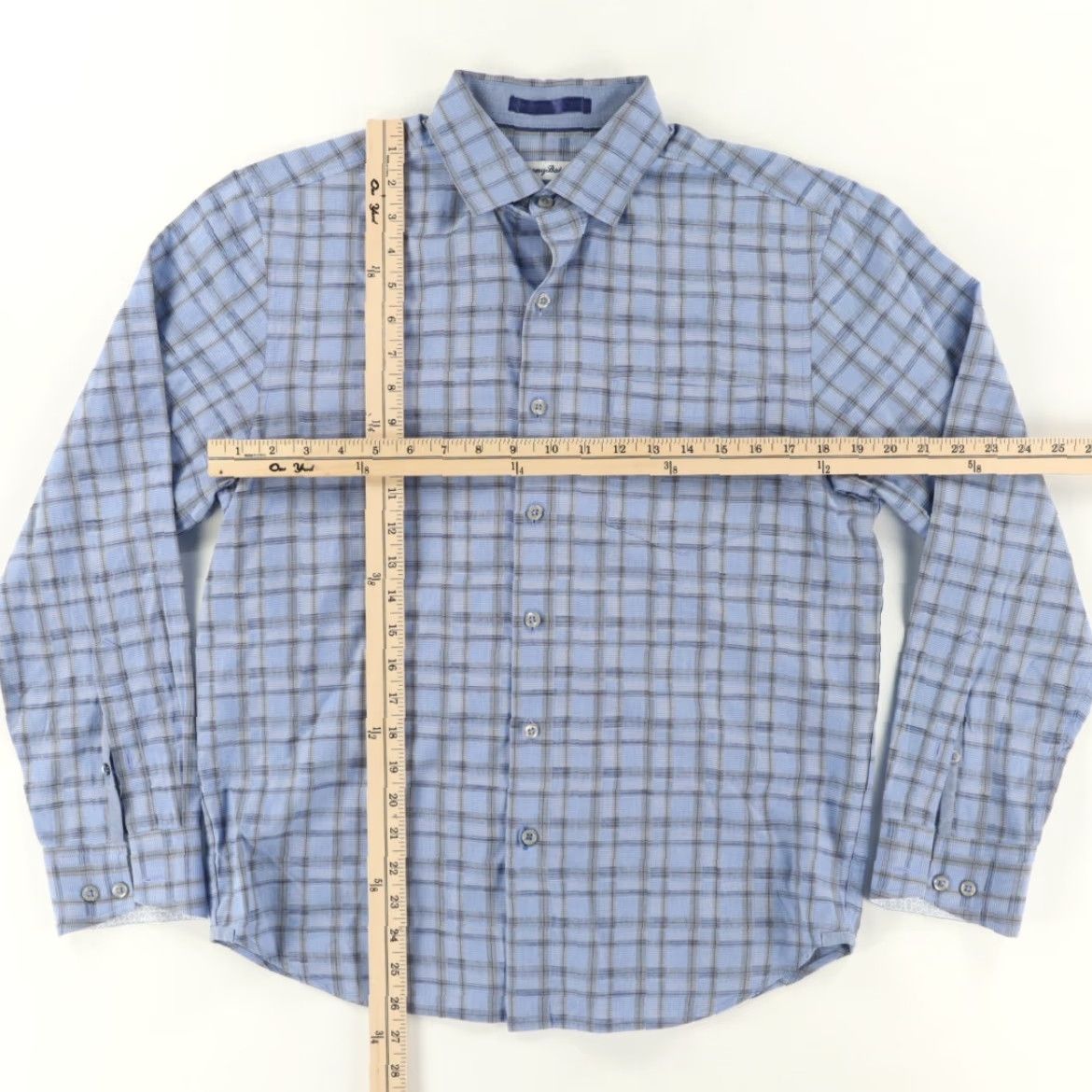Tommy Bahama Tommy Bahama Shirt Men's Blue Silk Cotton Blend Plaid Button Up S Size US S / EU 44-46 / 1 - 3 Thumbnail