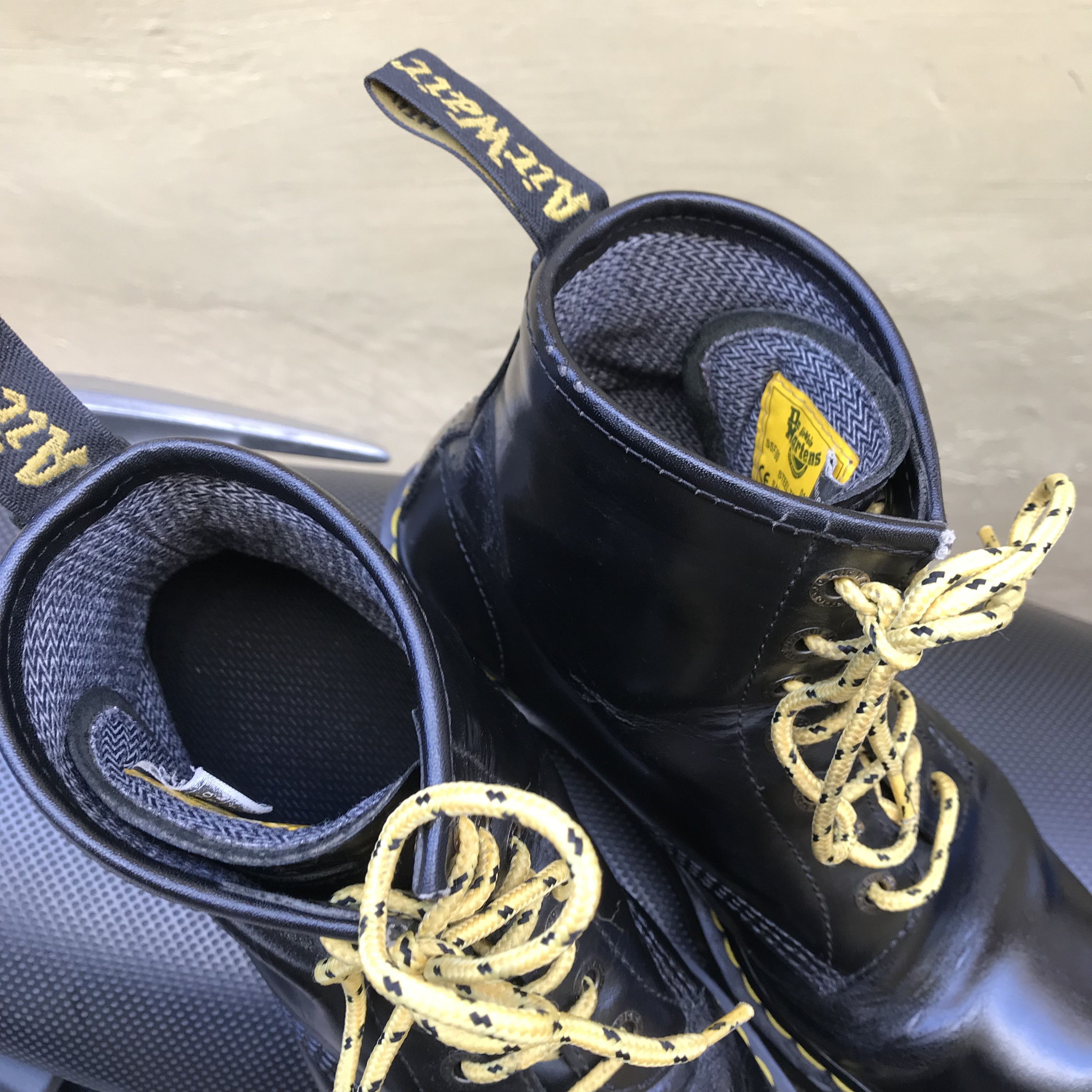 Dr. Martens × Other UK × Vintage Dr Martens 1460 Steel Toe 8 Hole black pattent leather Size US 10 / EU 43 - 7 Thumbnail
