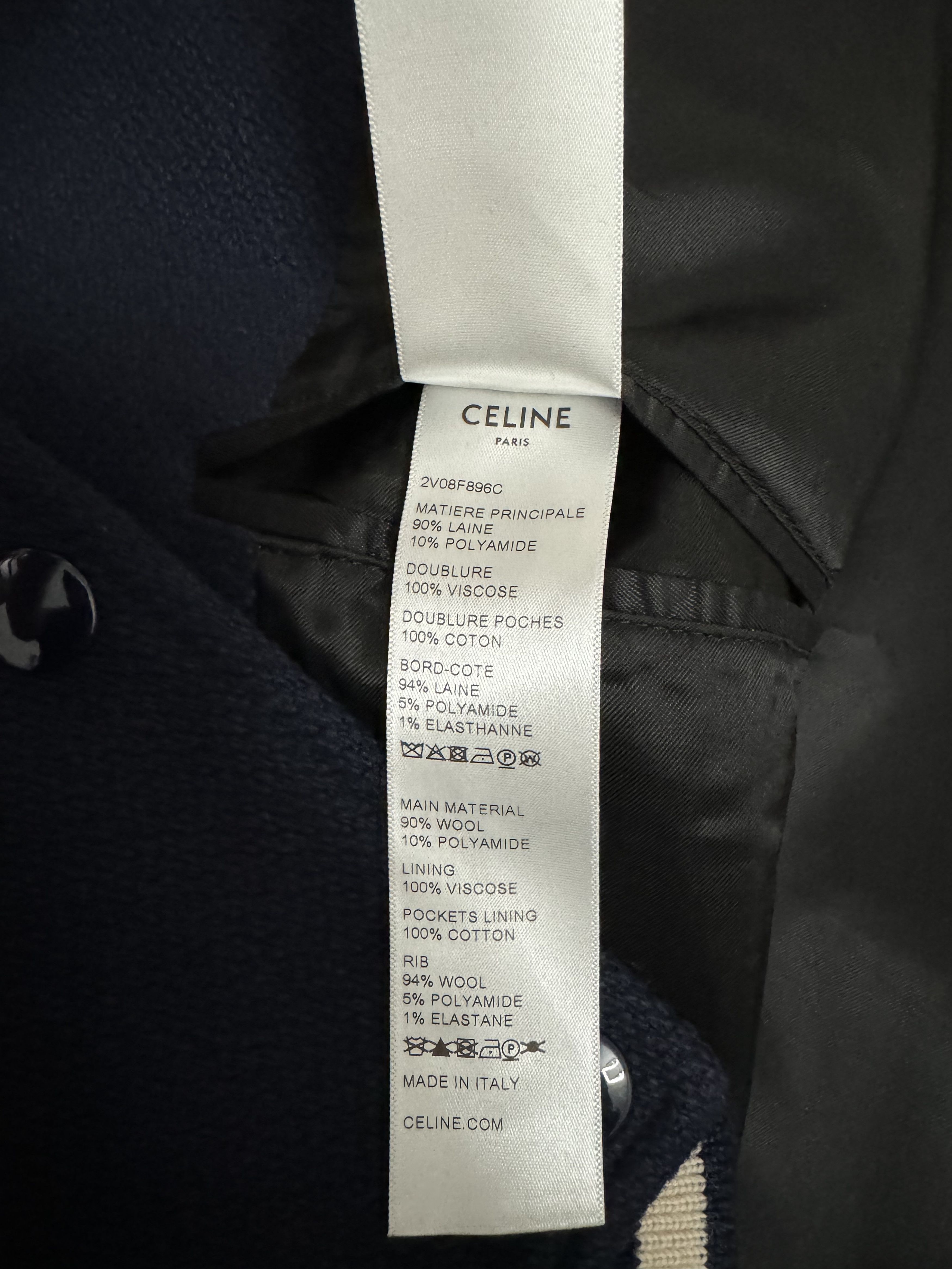 Celine × Hedi Slimane Celine Teddy Varsity Jacket Size US S / EU 44-46 / 1 - 12 Thumbnail