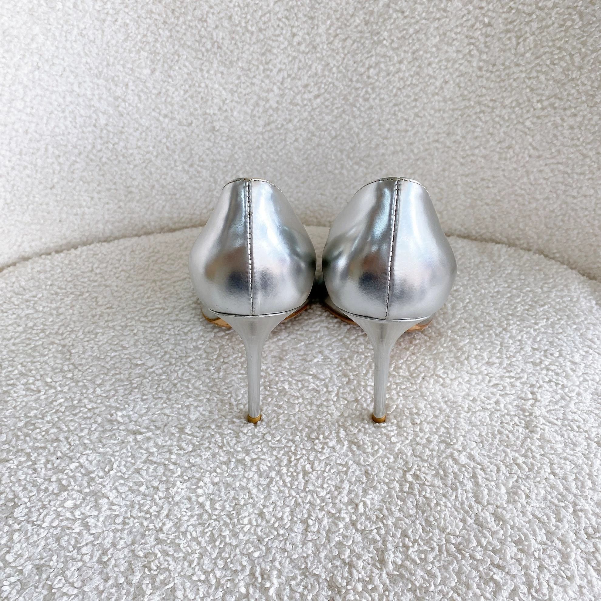 Christian Dior Monsieur Christian Dior Silver Heels 37 7681 Size US 6.5 / IT 36.5 - 5 Thumbnail
