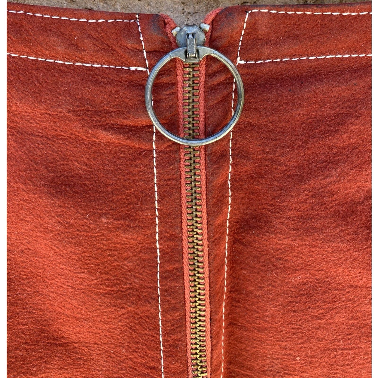 Vintage VINTAGE Rough Rider Napa Calif Mini Skirt Western Hippy Cowgirl Sz 5/6 Brown Cotton Blend 1970s Mens Womens Girls? Size 28" / US 6 / IT 42 - 3 Thumbnail