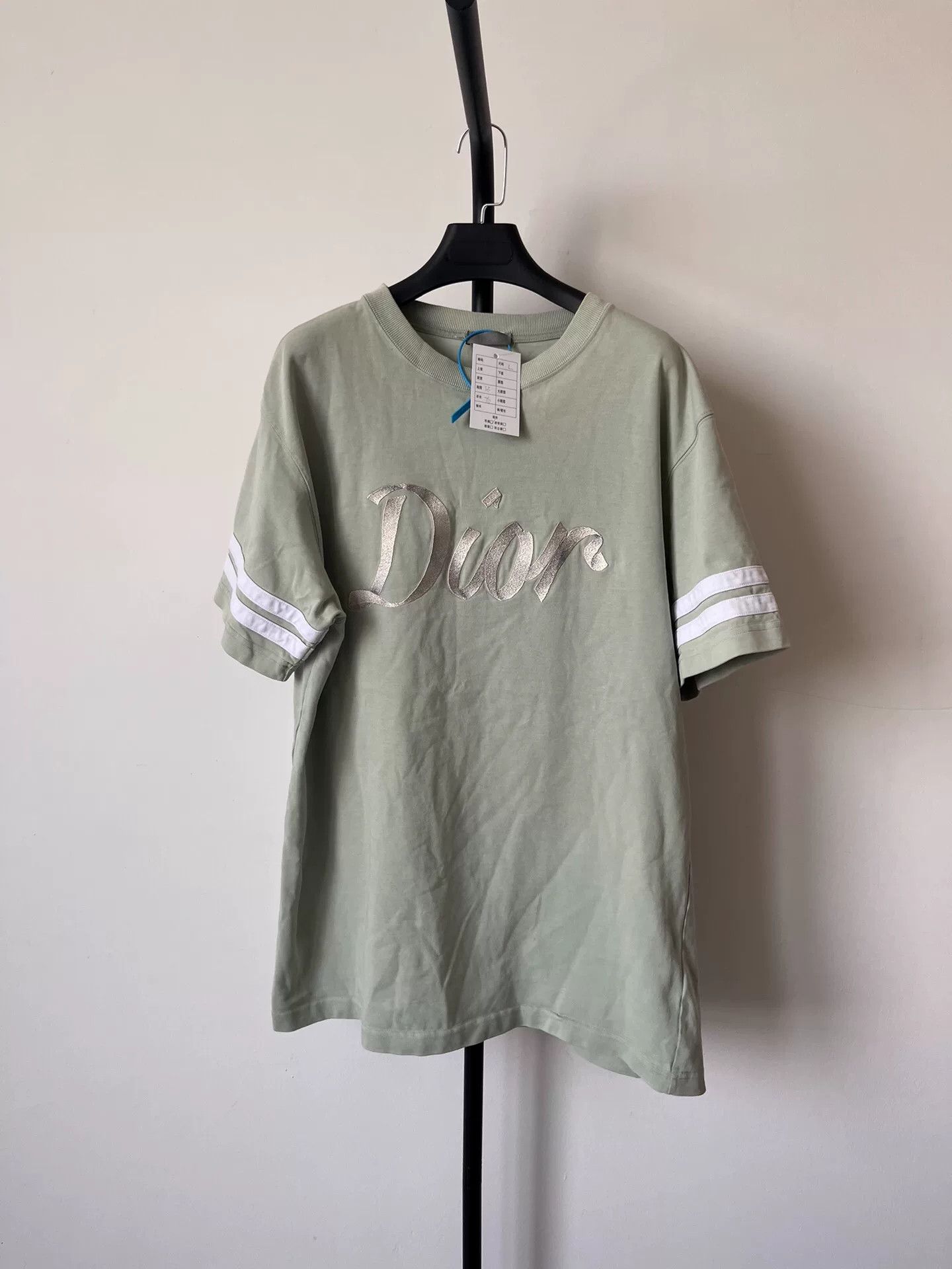 Dior DIOR Logo Stripe Short-Sleeve Men's T-Shirt Size US L / EU 52-54 / 3 - 1 Thumbnail