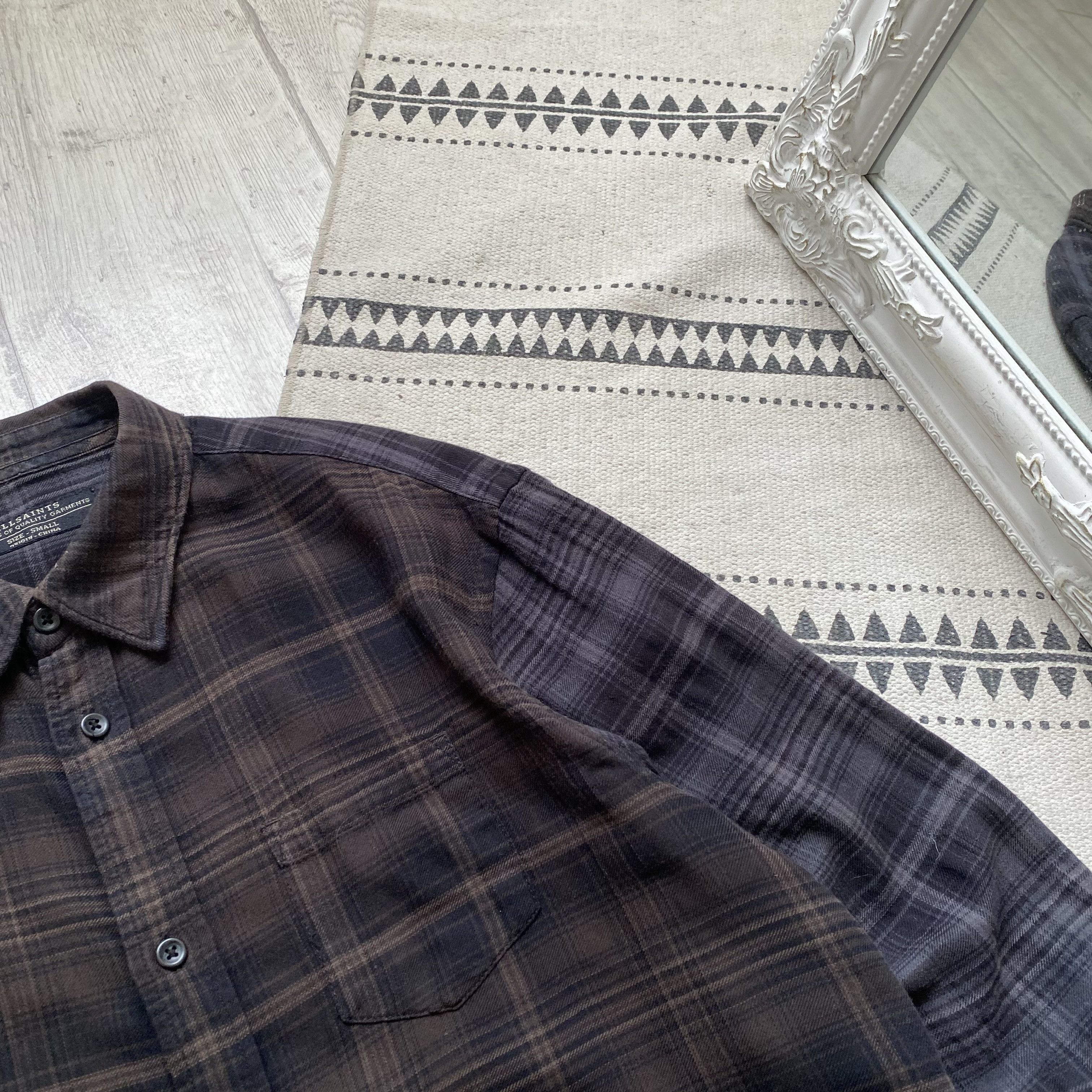 Allsaints 👔 Premium Allsaint flannel multi shirt light Button Up Size US S / EU 44-46 / 1 - 4 Thumbnail