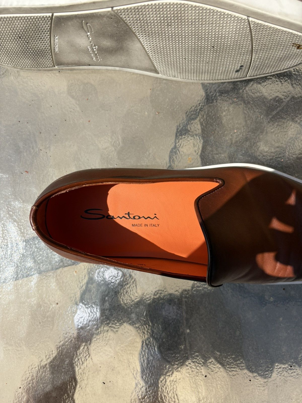 Santoni SANTONI Pancia Brown Leather Loafer Size US 8 / EU 41 - 6 Thumbnail