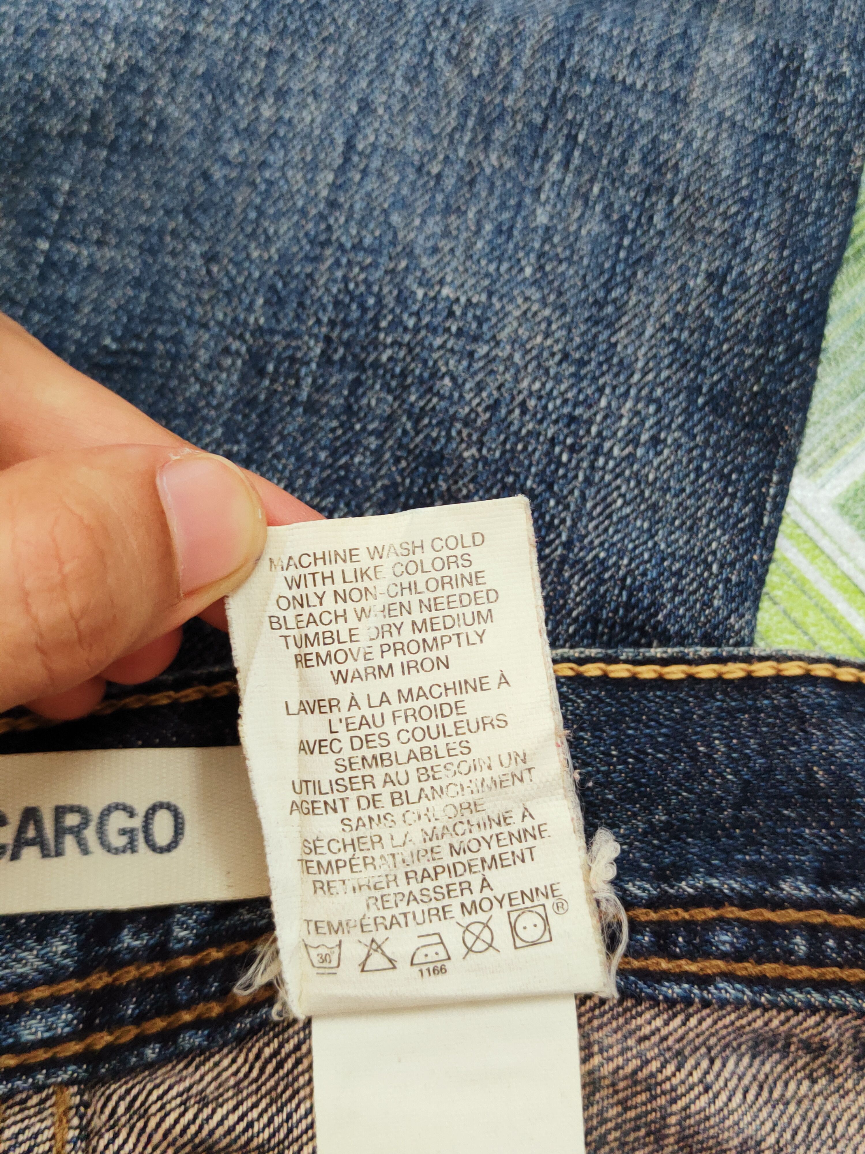 Gap DL Gap Dark Blue Faded Distressed Ripped Cargo Jeans #W023 Size US 31 - 16 Thumbnail