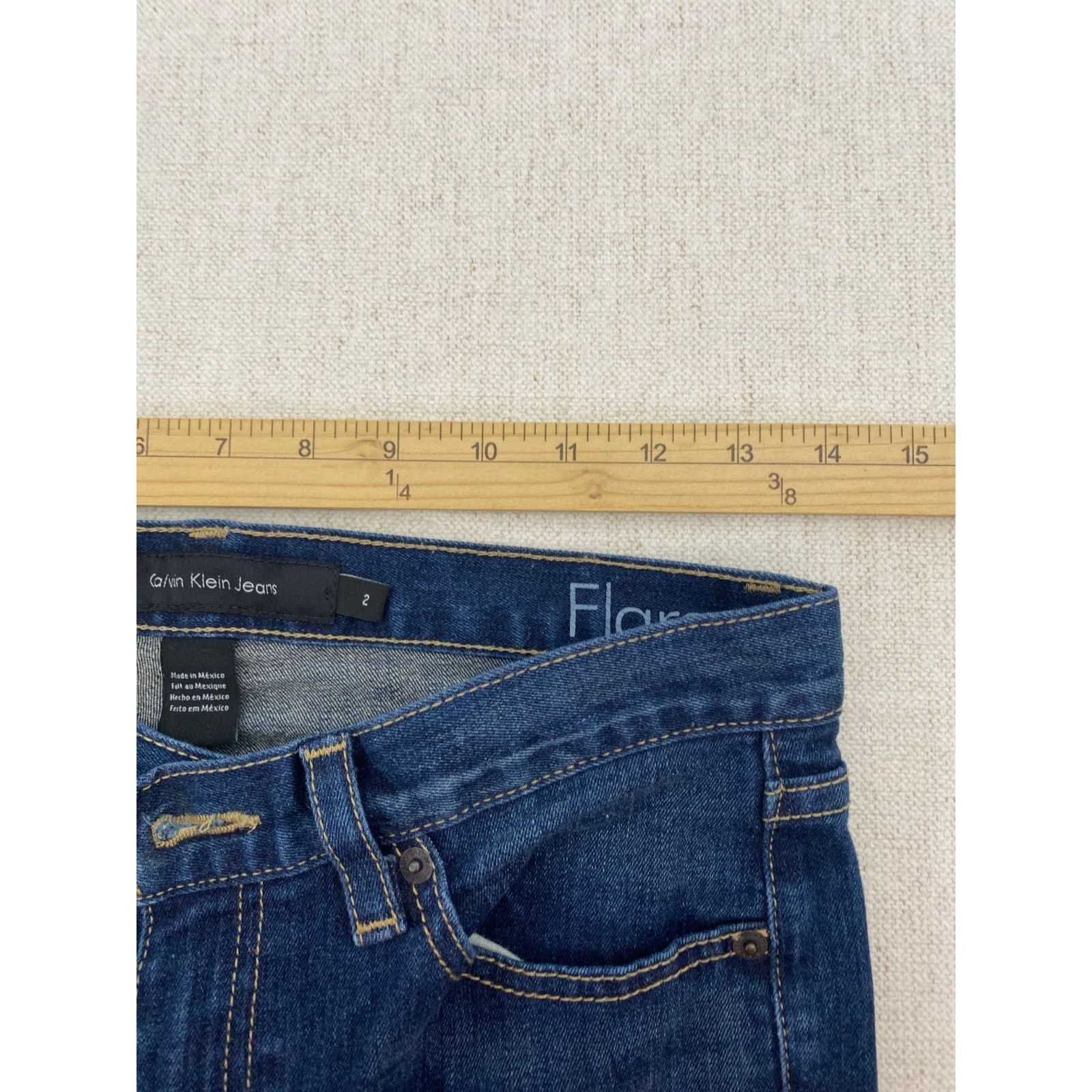Calvin Klein Calvin Klein Jeans Womens Size 2 Blue Denim Flare Leg Size 26" / US 2 / IT 38 - 10 Thumbnail