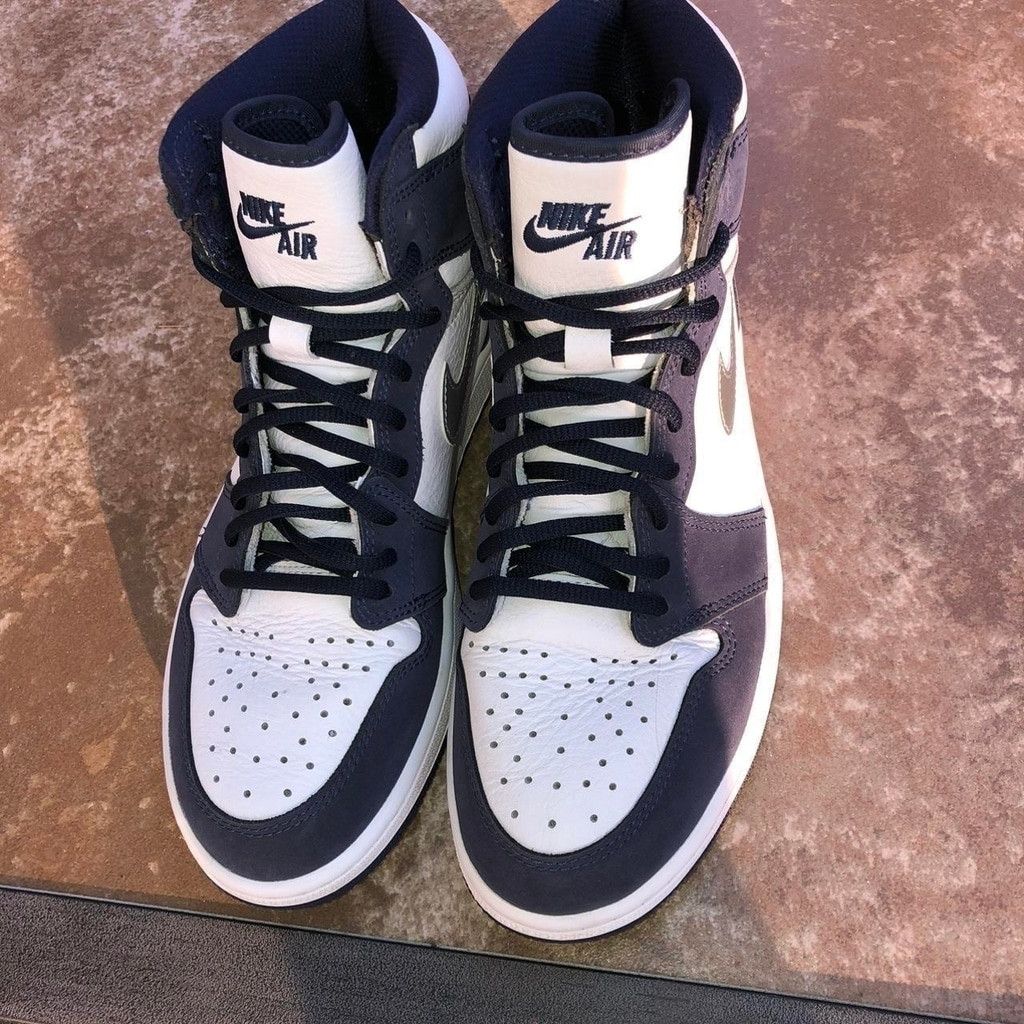 Jordan Brand Nike Air Jordan Retro 1 High COJP Midnight Navy Size 9 Size US 9.5 / EU 42-43 - 3 Thumbnail