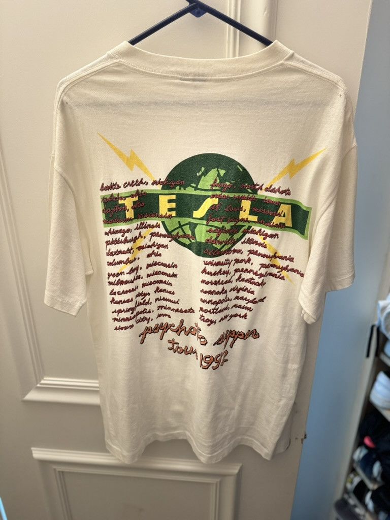 Vintage VINTAGE 1992 TESLA "PSYCHOTIC SUPPER" TOUR SHIRT Size US L / EU 52-54 / 3 - 2 Thumbnail