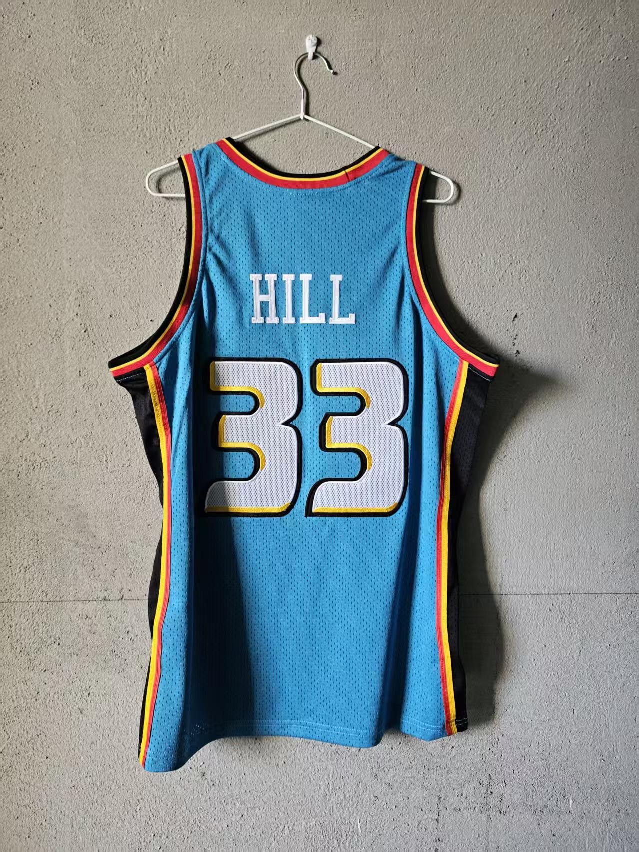 NBA Detroit Pistons #33 Grant Hill Jersey Double Stitched Size US M / EU 48-50 / 2 - 2 Thumbnail