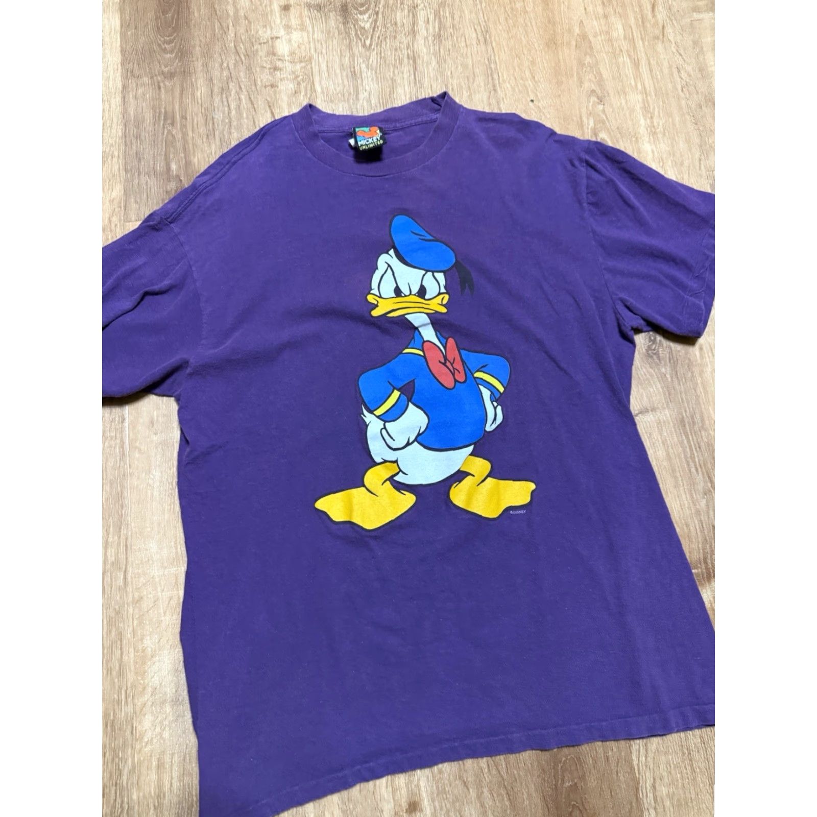 Mickey Unlimited VINTAGE Mickey Unlimited Donald Duck Single Stitch Tshirt Purple Mens Large 90s Cartoon USA Mens Size US L / EU 52-54 / 3 - 7 Thumbnail