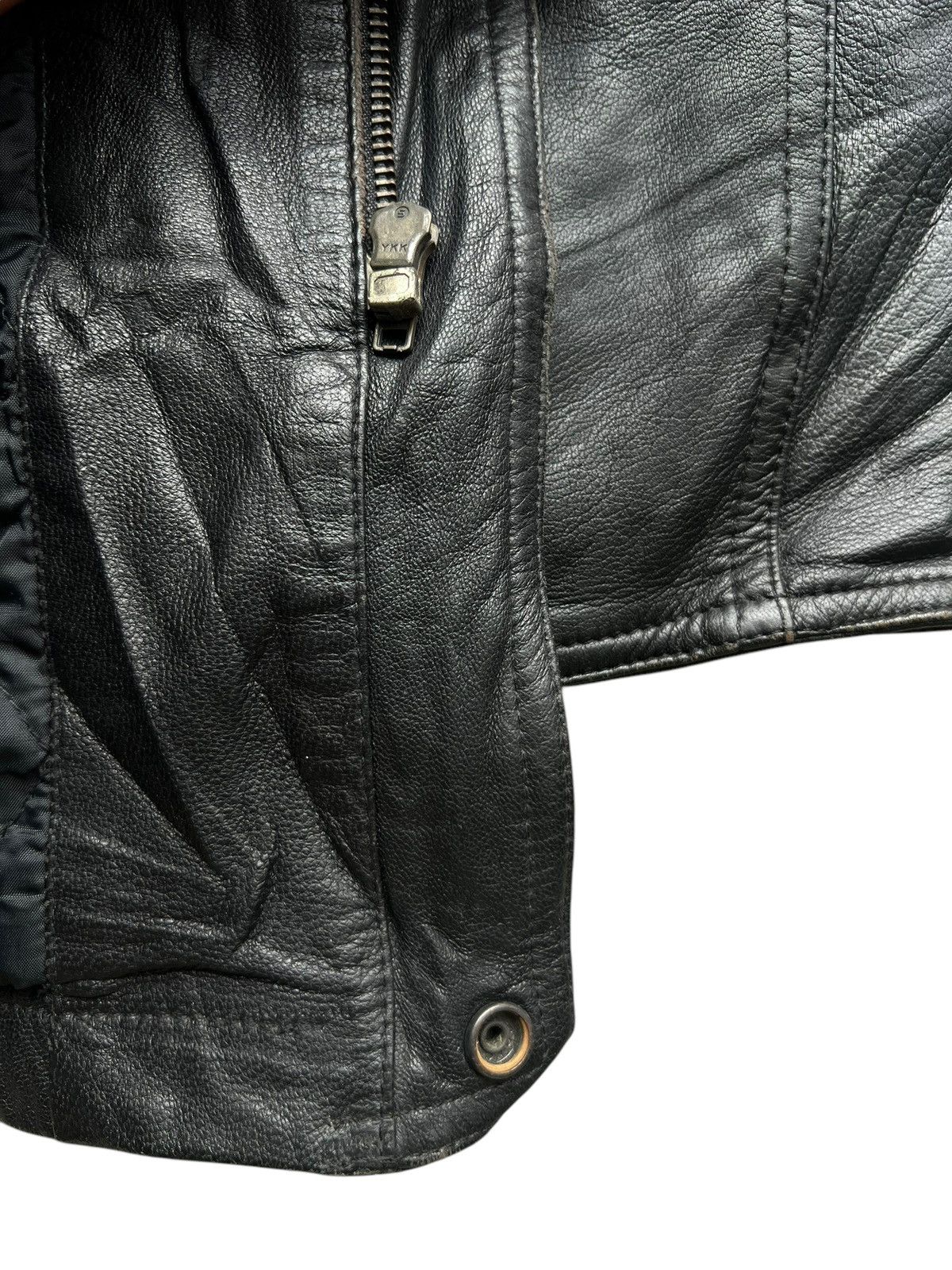 Japanese Brand × Vintage Nonchalant Ans Black Trench Coat Leather Jacket Size US L / EU 52-54 / 3 - 8 Thumbnail