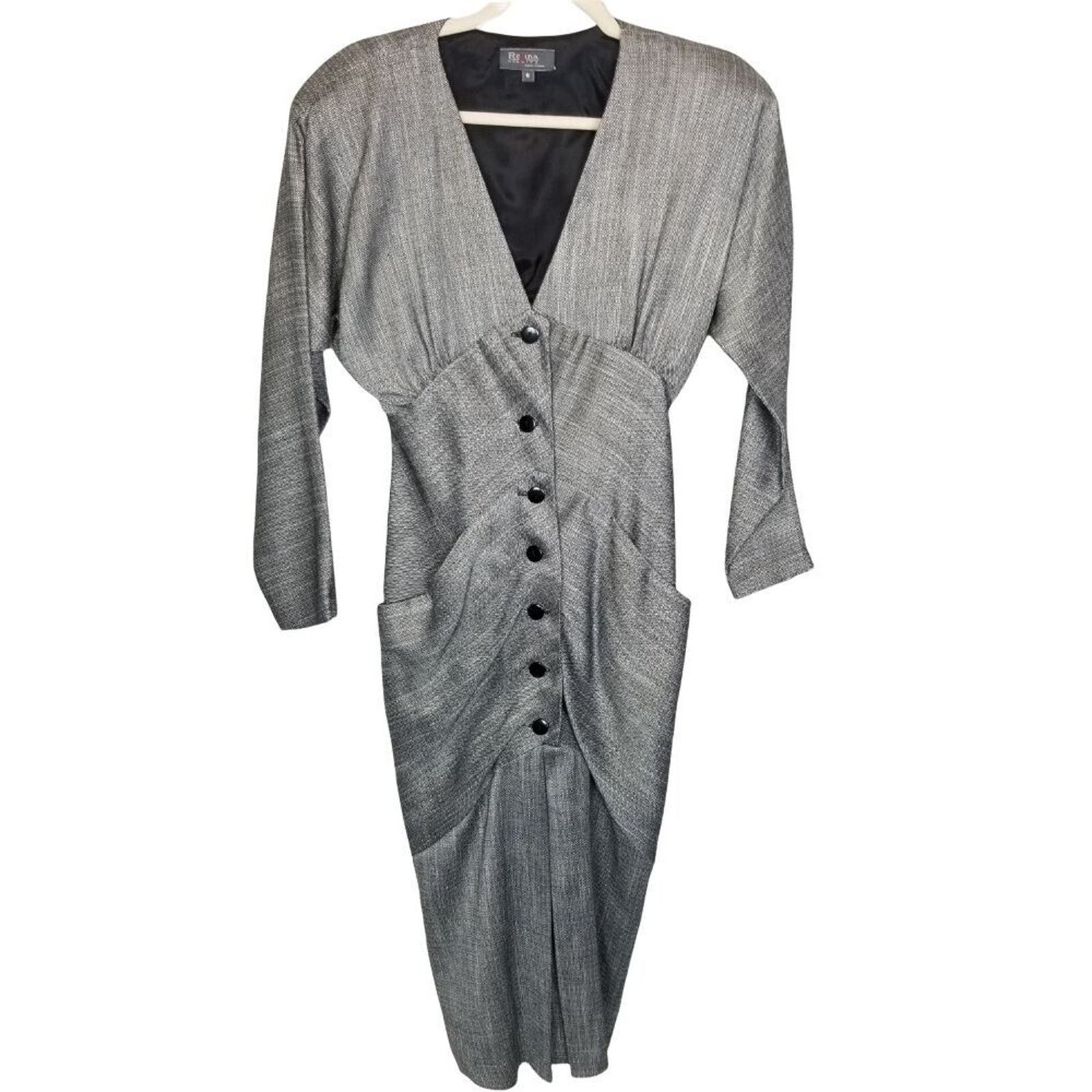 Vintage Vintage Regina Kravits Womens Midi Sheath Dress Sz 6 Career Size M / US 6-8 / IT 42-44 - 1 Thumbnail