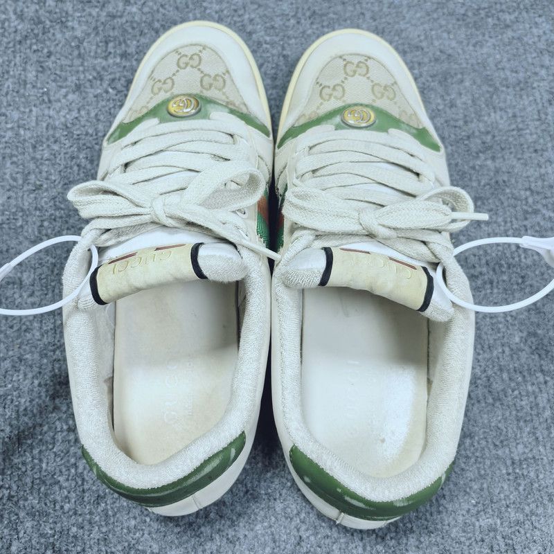 Gucci Gucci Screener Dirty Sneakers in Green and Beige - Size US 8.5 / EU 41-42 - 6 Thumbnail