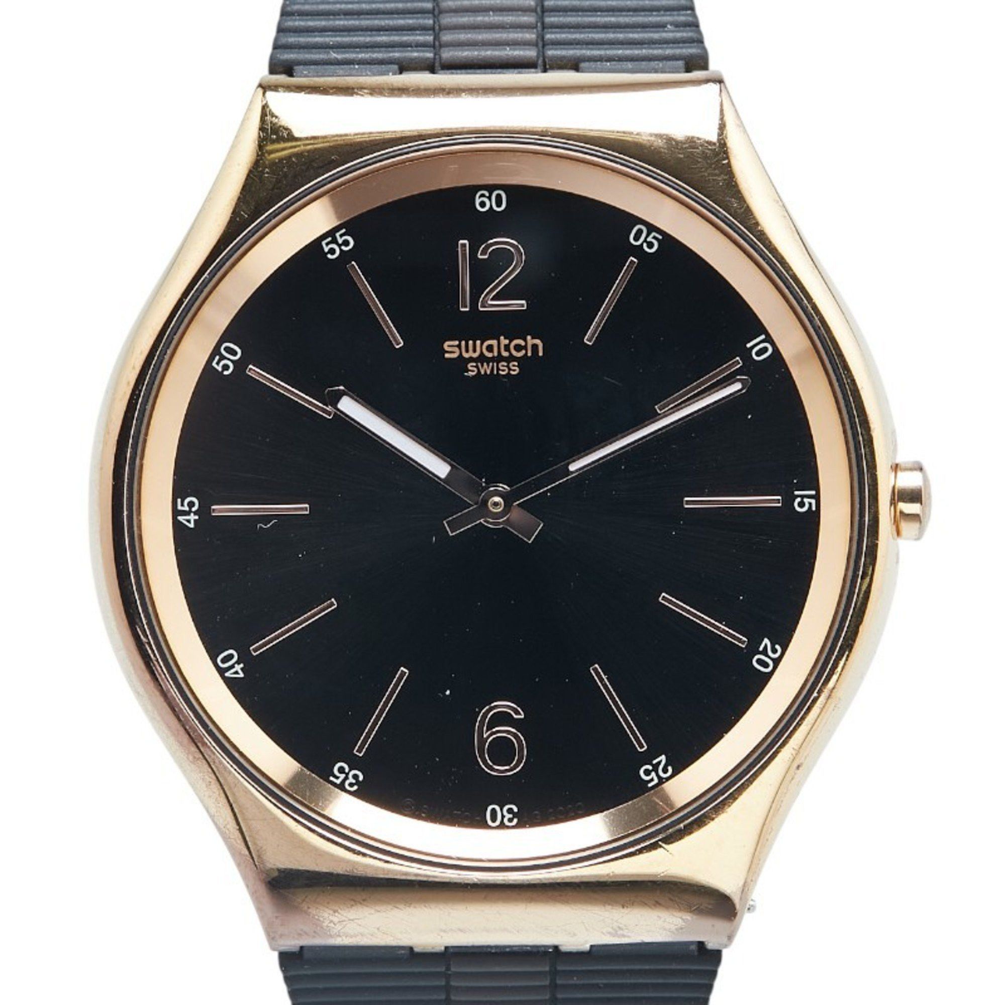 Swatch Swatch BIENNE BY NIGHT Watch SS07G102 Quartz Black Dial Stainless Steel Rubber Men's Size ONE SIZE - 1 Thumbnail