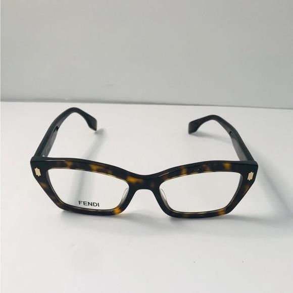 Fendi New- 💯 - Authentic FENDI FE50038I 052 Brown Havana eyeglass Size ONE SIZE - 11 Thumbnail