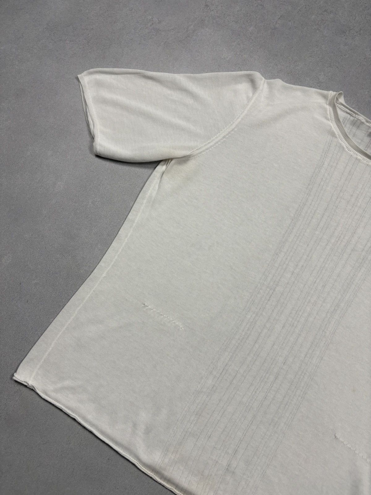 Jil Sander Jil Sander Archive Knit Panel Minimalist Tee Italy 2000s Y2K Size M / US 6-8 / IT 42-44 - 4 Thumbnail