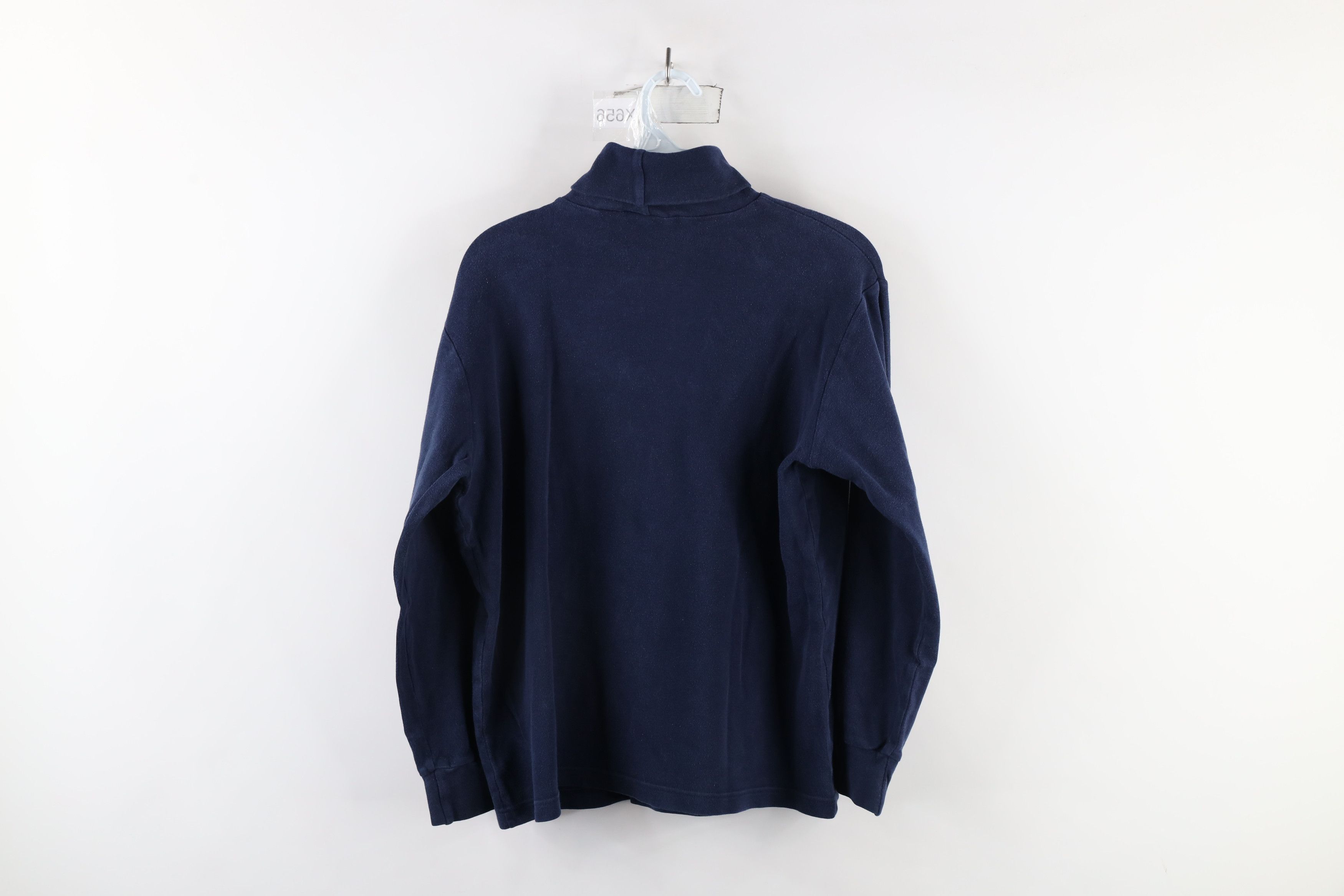 Vintage Vintage 90s Streetwear Long Sleeve Turtleneck T-Shirt Blue Size L / US 10 / IT 46 - 7 Thumbnail