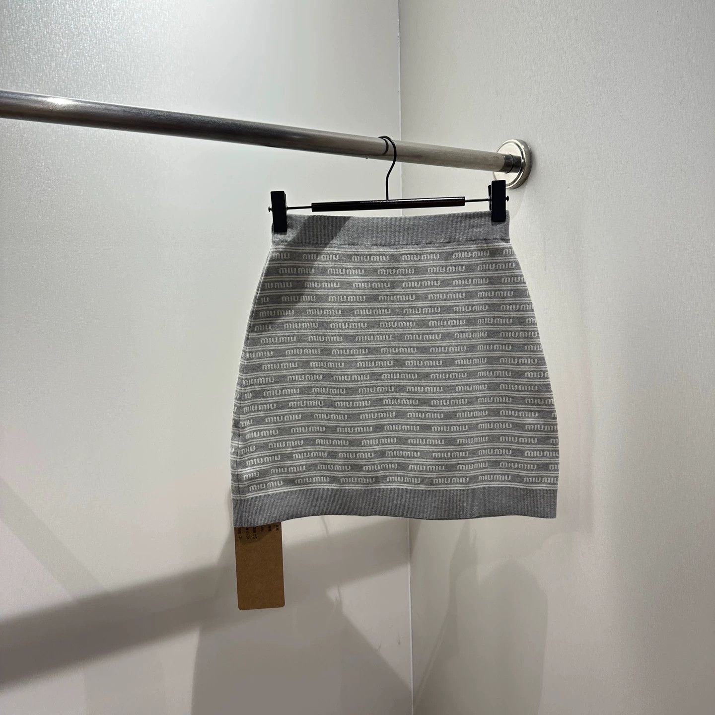 Miu Miu MIU MIU Women's All Over Logo Skirt 36 Cotton Size 25" / US 0 / IT 36 - 1 Thumbnail