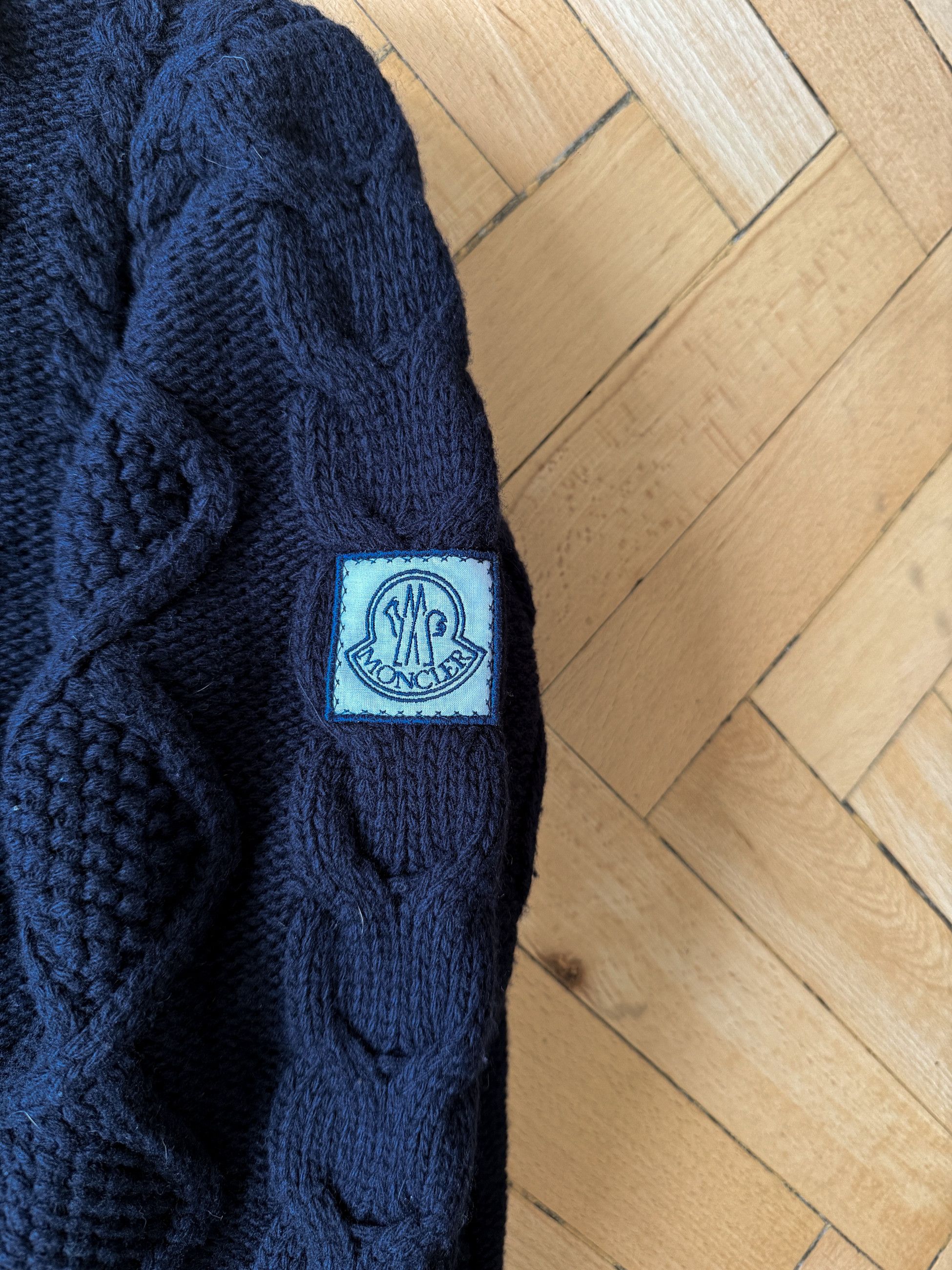 Moncler Gamme Bleu Thom Browne cable knit sweater size XL