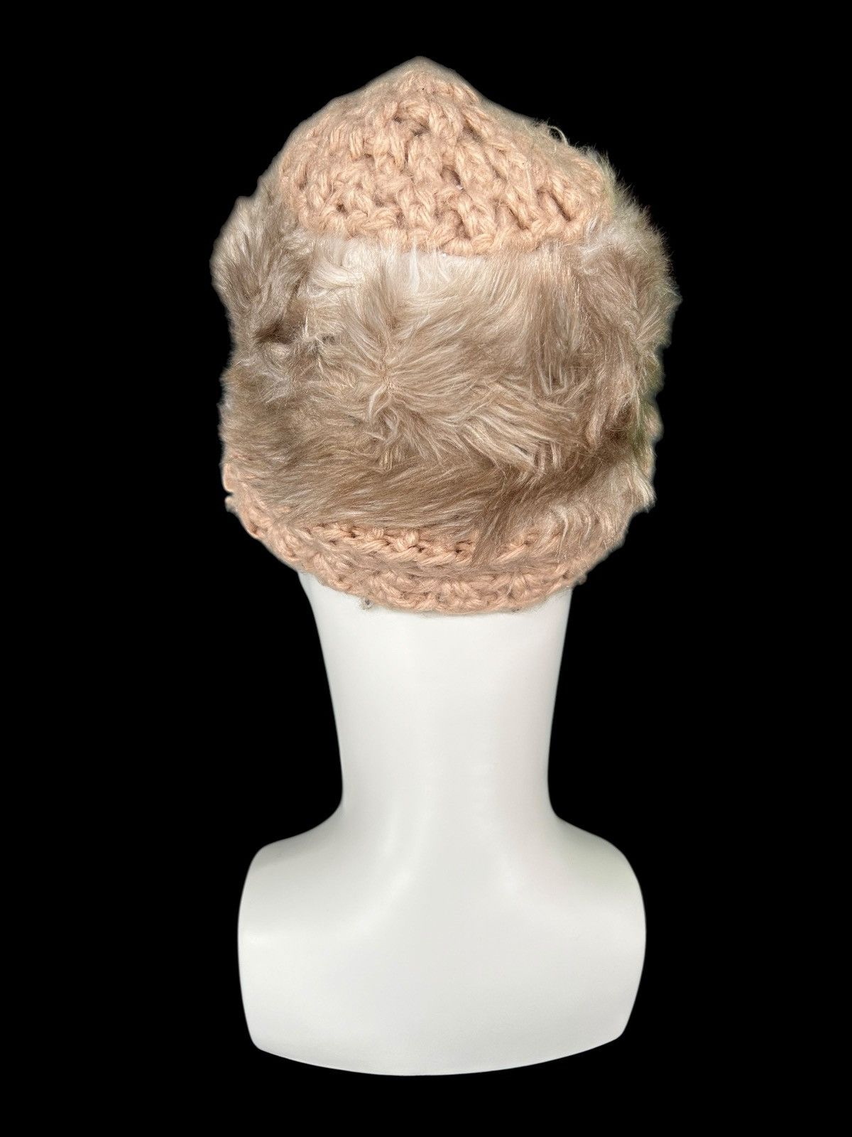 Japanese Brand × Kapital × Vintage Crochet Knitted handmade Fur hairy Beanie Hats Rare☠️☠️ Size ONE SIZE - 3 Thumbnail