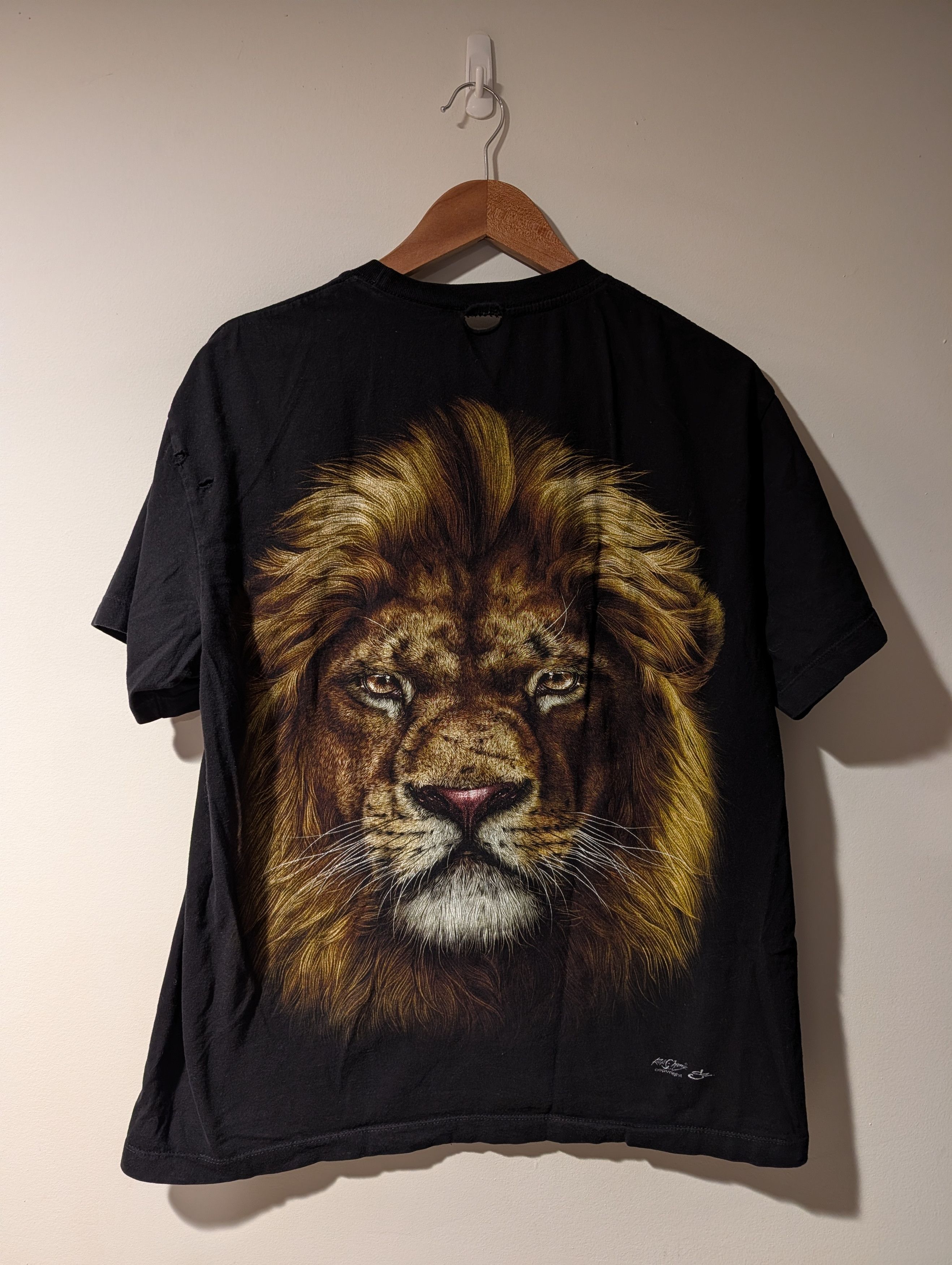Arts & Science Vintage Y2K Lion Big Cat Animal Nature Wildlife T-Shirt Size US L / EU 52-54 / 3 - 5 Thumbnail