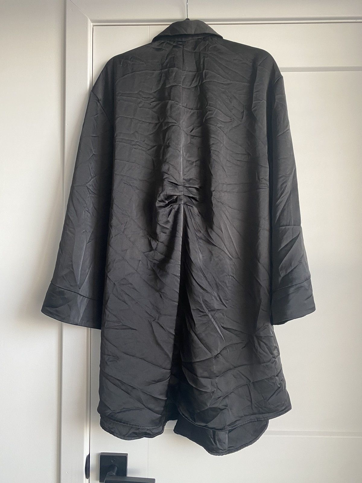 Other Eloquii Dress Women Black Satin Tie Waist Shirtdress Size 14 Size XXL / US 16-18 / IT 52-54 - 7 Thumbnail