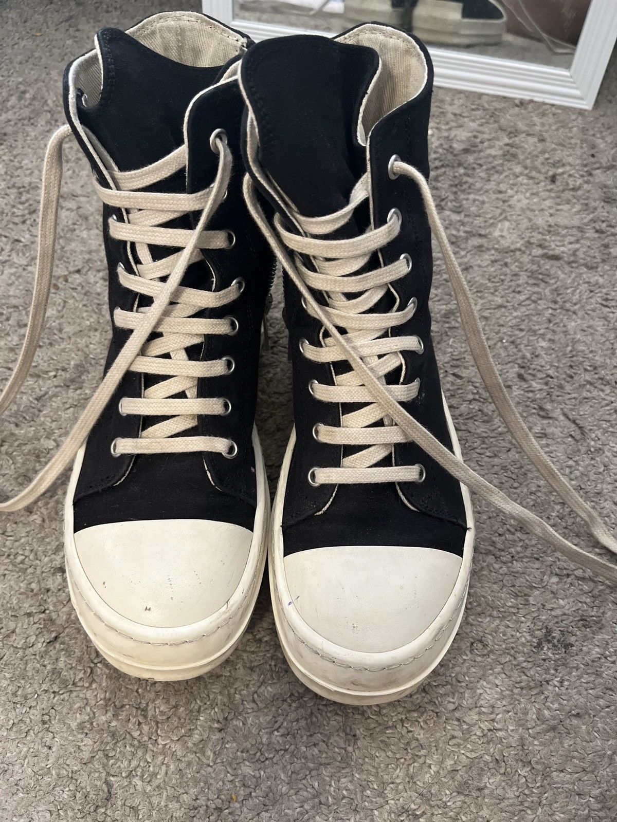 Rick Owens High Top Sneakers | Grailed