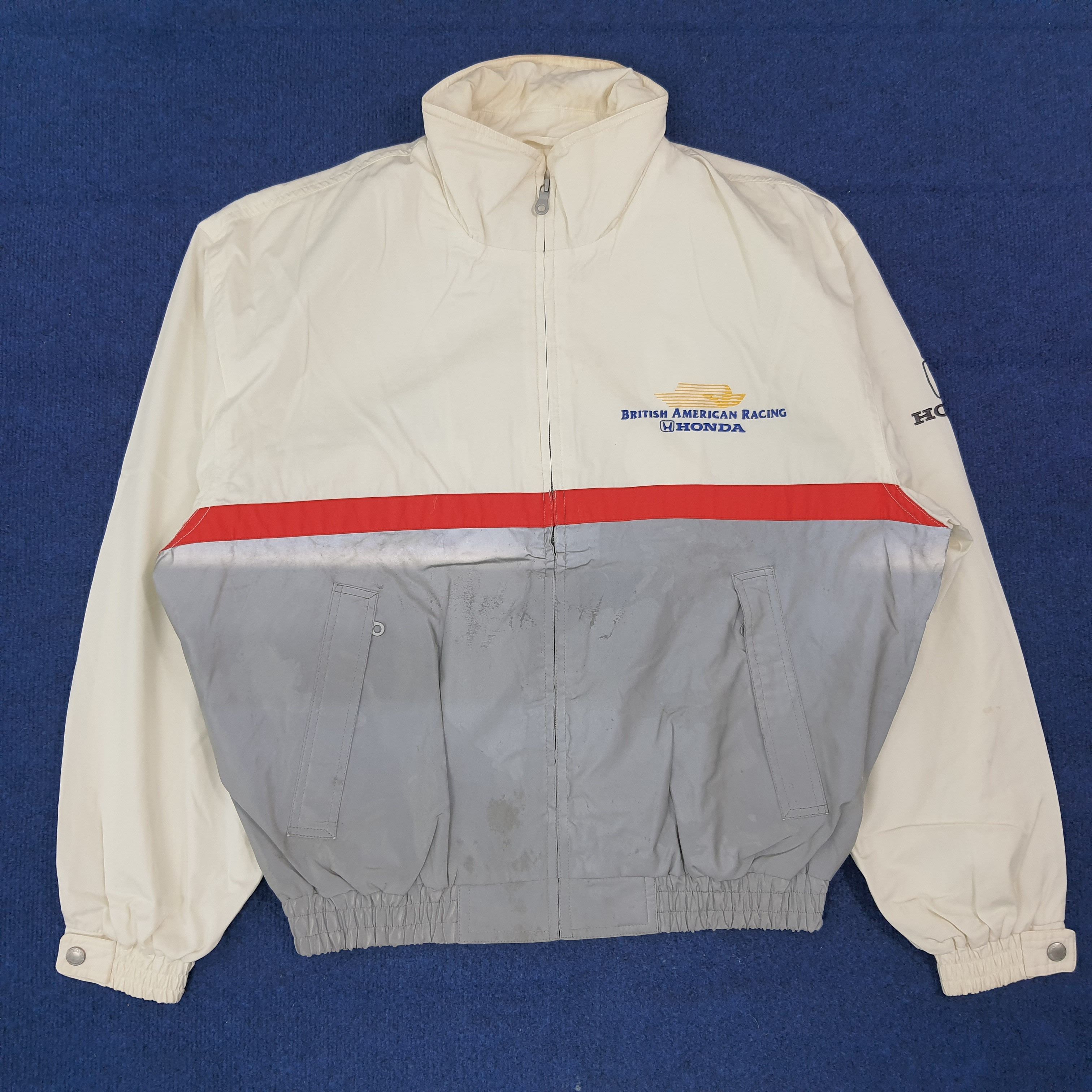 Honda Vintage 90s BAR Honda F1 Racing Reflective Jacket C278N20 Size US L / EU 52-54 / 3 - 3 Thumbnail