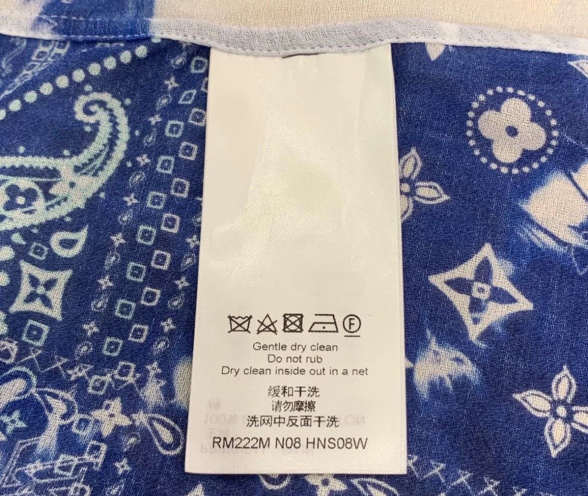Louis Vuitton Louis Vuitton Lv 22 Blue Tie Dyeing Cotton Long Sleeve Shirt Size US L / EU 52-54 / 3 - 8 Thumbnail